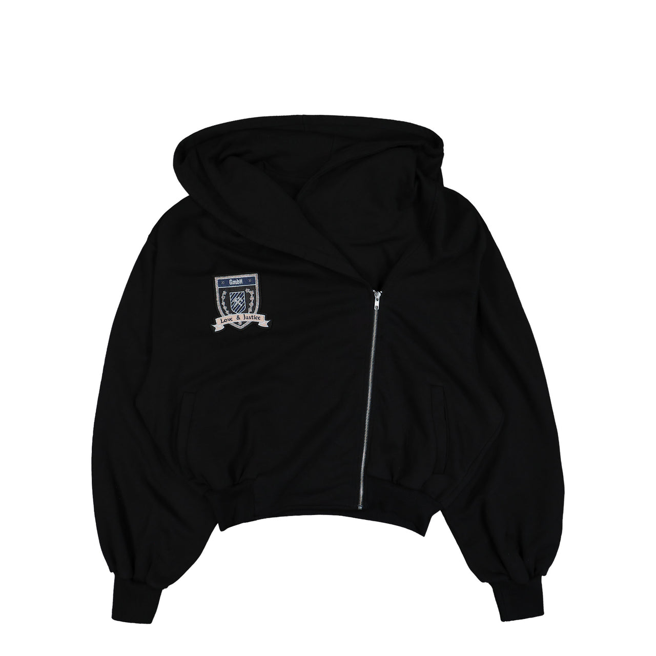 GmbH Oversized Hooded Jacket W GmbH Coat Of Arms Black Detail view 1 | Gate