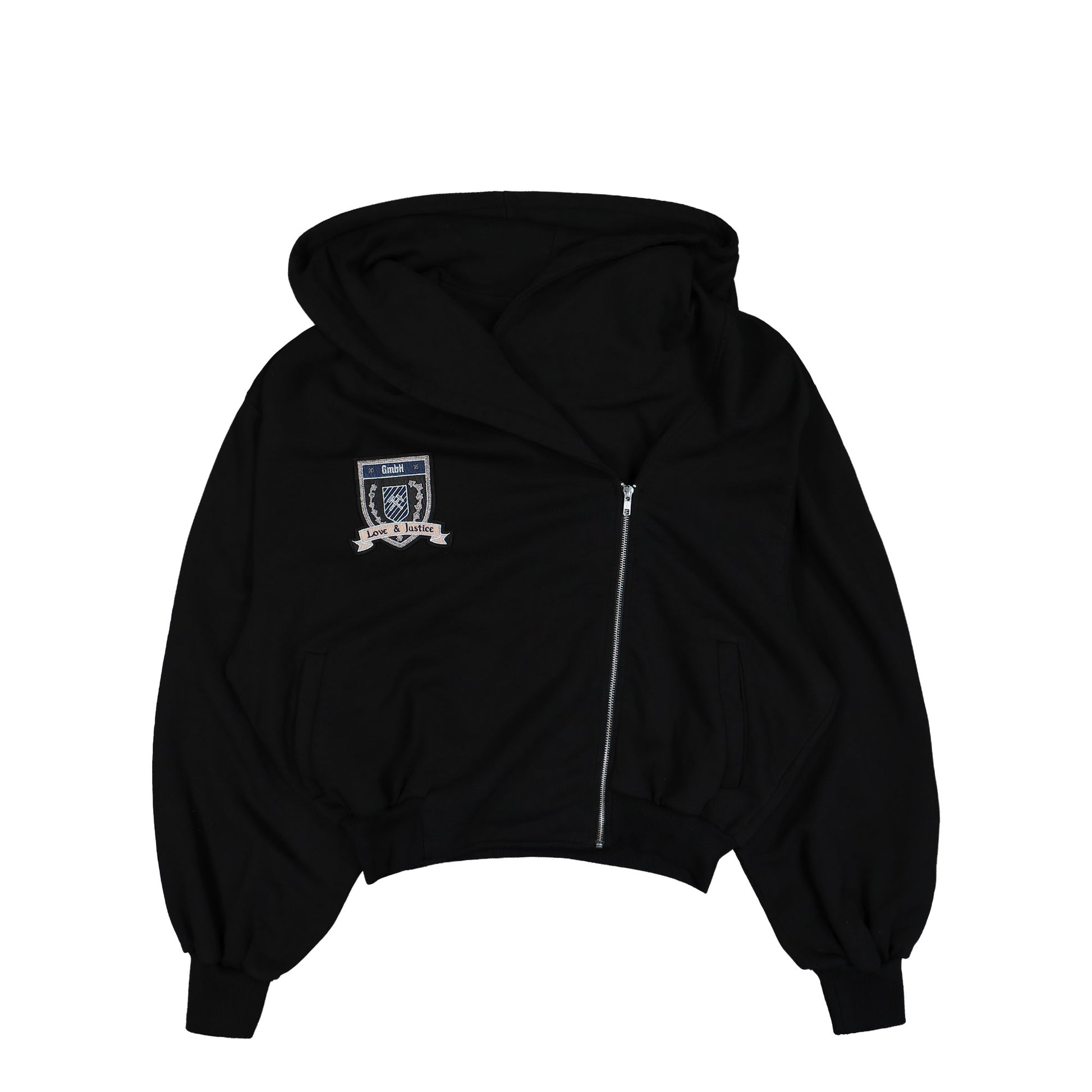 GmbH Oversized Hooded Jacket W GmbH Coat Of Arms Black Detail view 1 | Gate