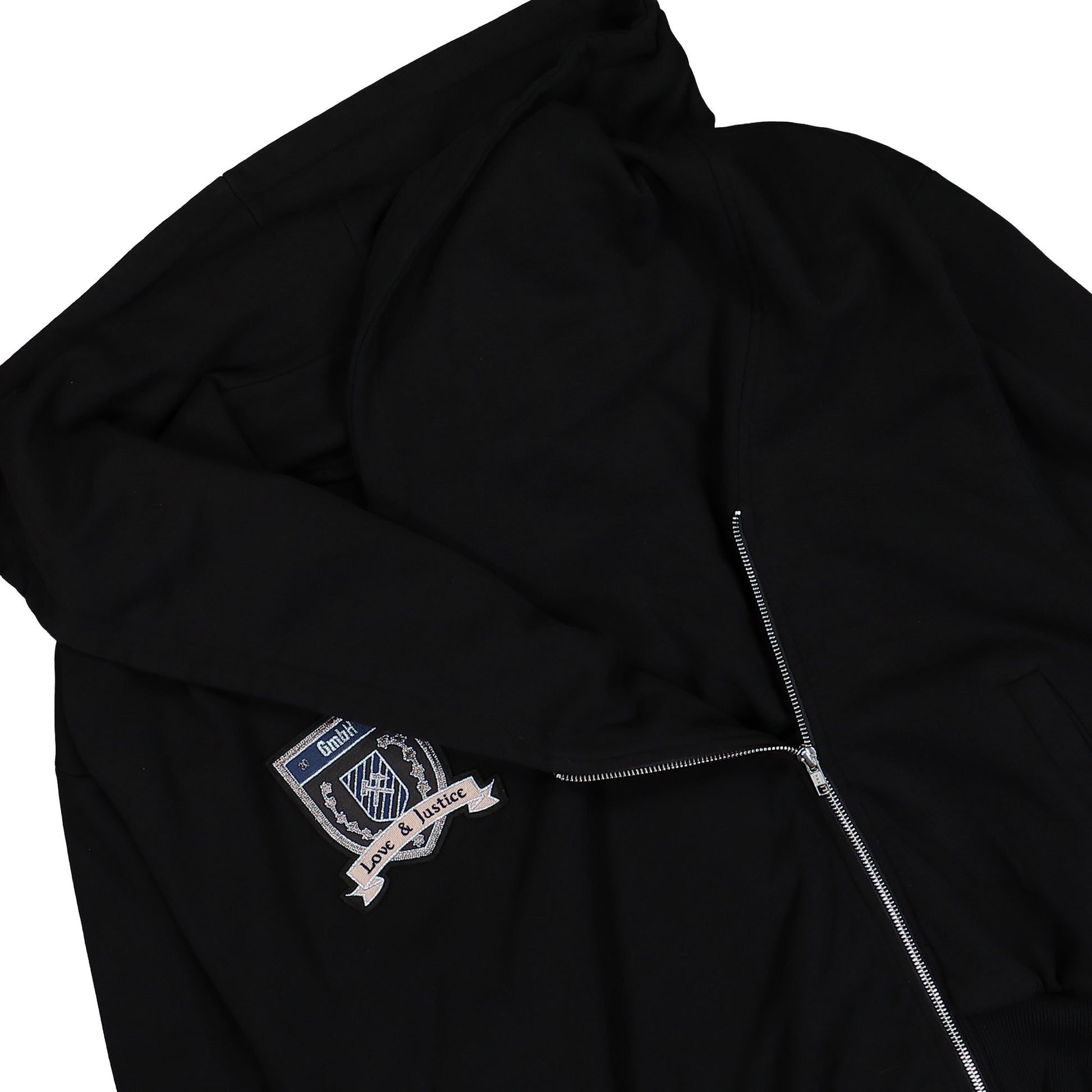 GmbH Oversized Hooded Jacket W GmbH Coat Of Arms Black Detail view 3 | Gate
