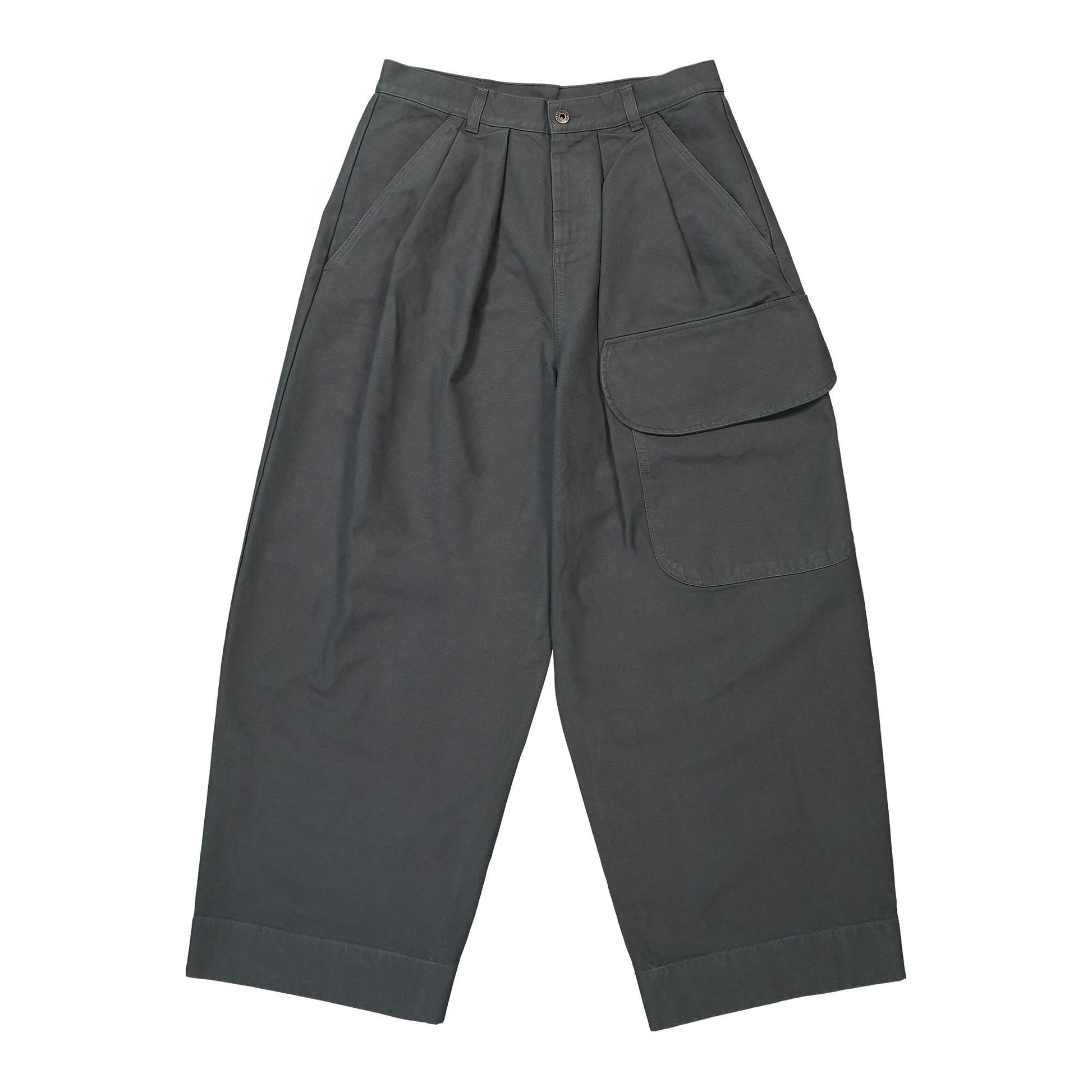 JW Anderson Relaxed Cargo Trousers Grey Detail view 1 | Gate
