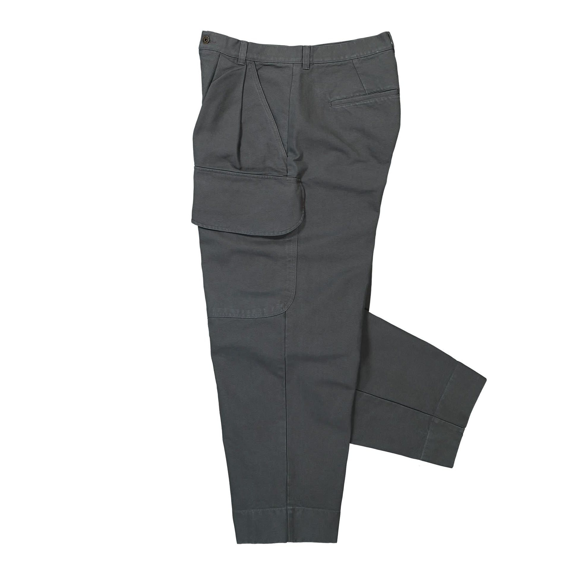 JW Anderson Relaxed Cargo Trousers Grey Detail view 3 | Gate