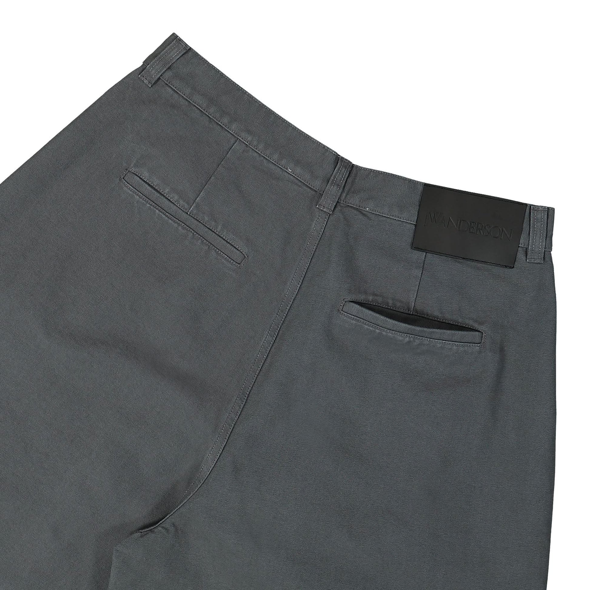 JW Anderson Relaxed Cargo Trousers Grey Detail view 5 | Gate