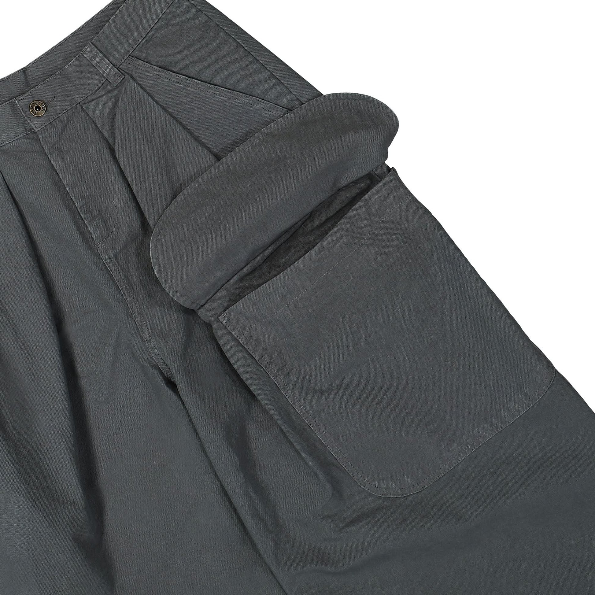 JW Anderson Relaxed Cargo Trousers Grey Detail view 6 | Gate