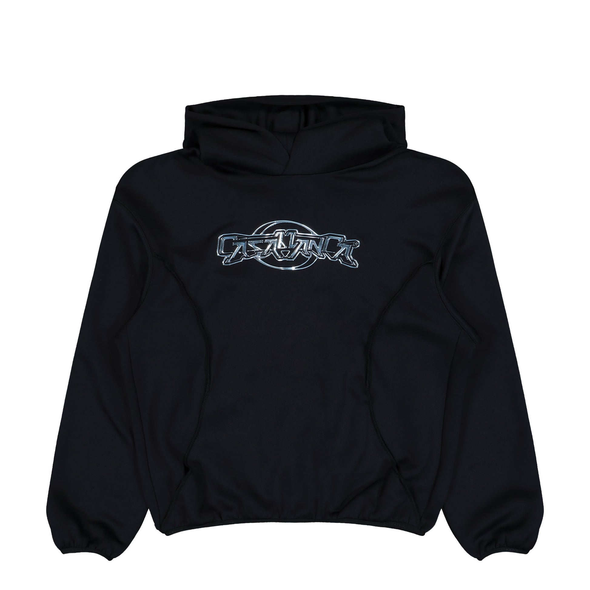 Casablanca Oversized Panelled Hoodie Black Hoodies U-AW25-JTP-426-01-M Detail View 1 | GATE