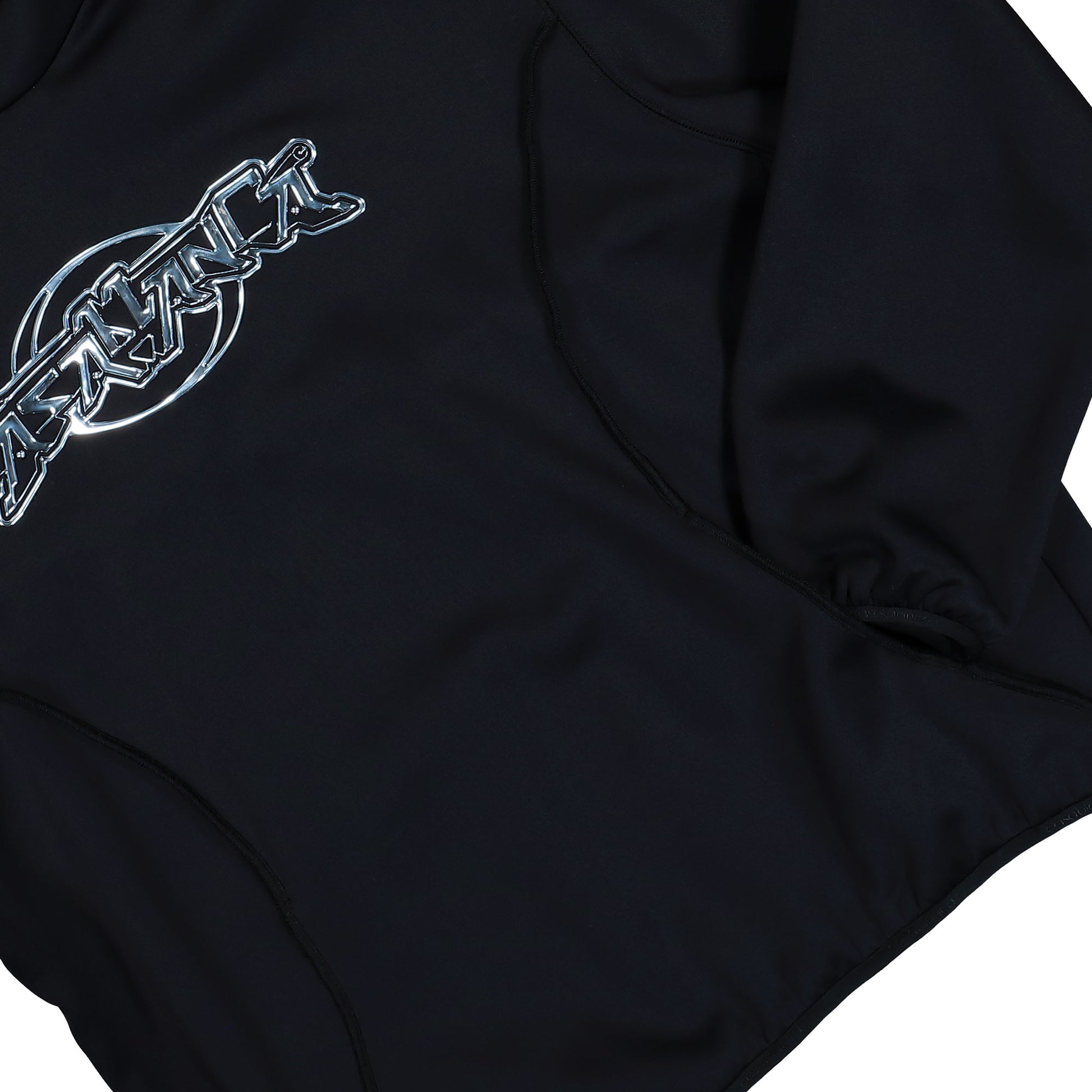 Casablanca Oversized Panelled Hoodie Black Hoodies U-AW25-JTP-426-01-M Detail View 4 | GATE