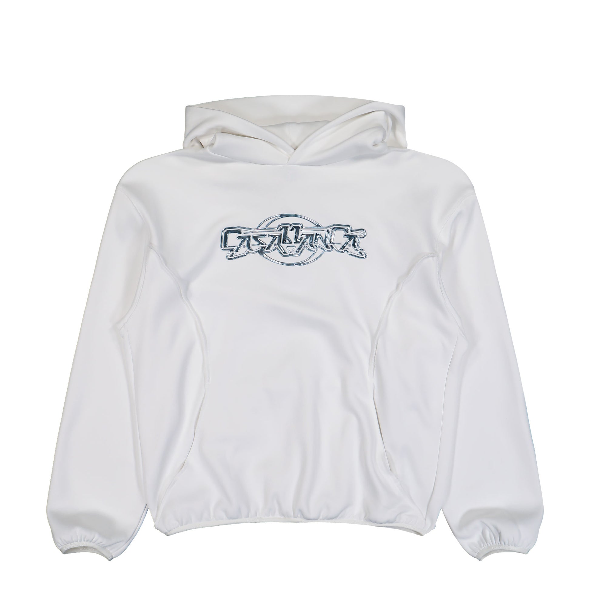 Casablanca Oversized Panelled Hoodie White Hoodies U-AW25-JTP-426-02-M Detail View 1 | GATE