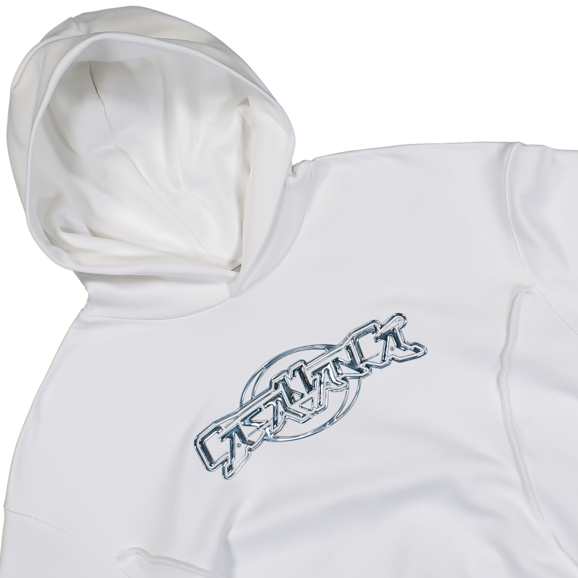Casablanca Oversized Panelled Hoodie White Hoodies U-AW25-JTP-426-02-M Detail View 3 | GATE