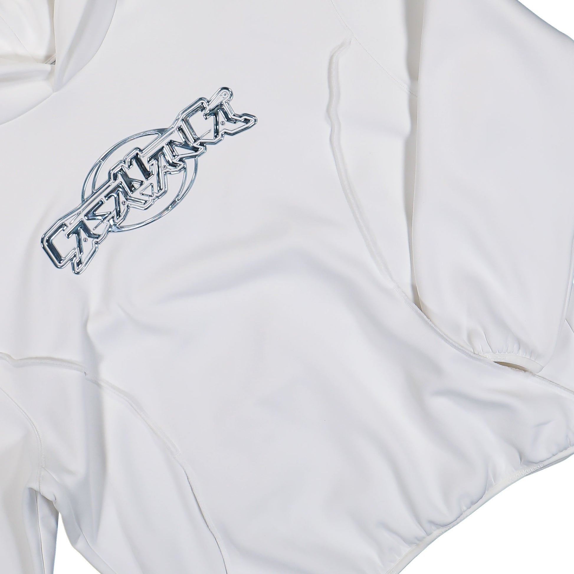 Casablanca Oversized Panelled Hoodie White Hoodies U-AW25-JTP-426-02-M Detail View 4 | GATE