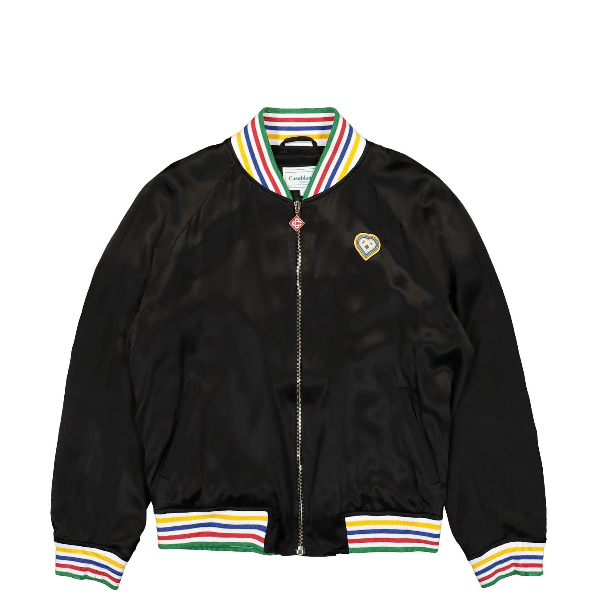 Casablanca Silk Souvenir Jacket Black Detail view 1 | Gate