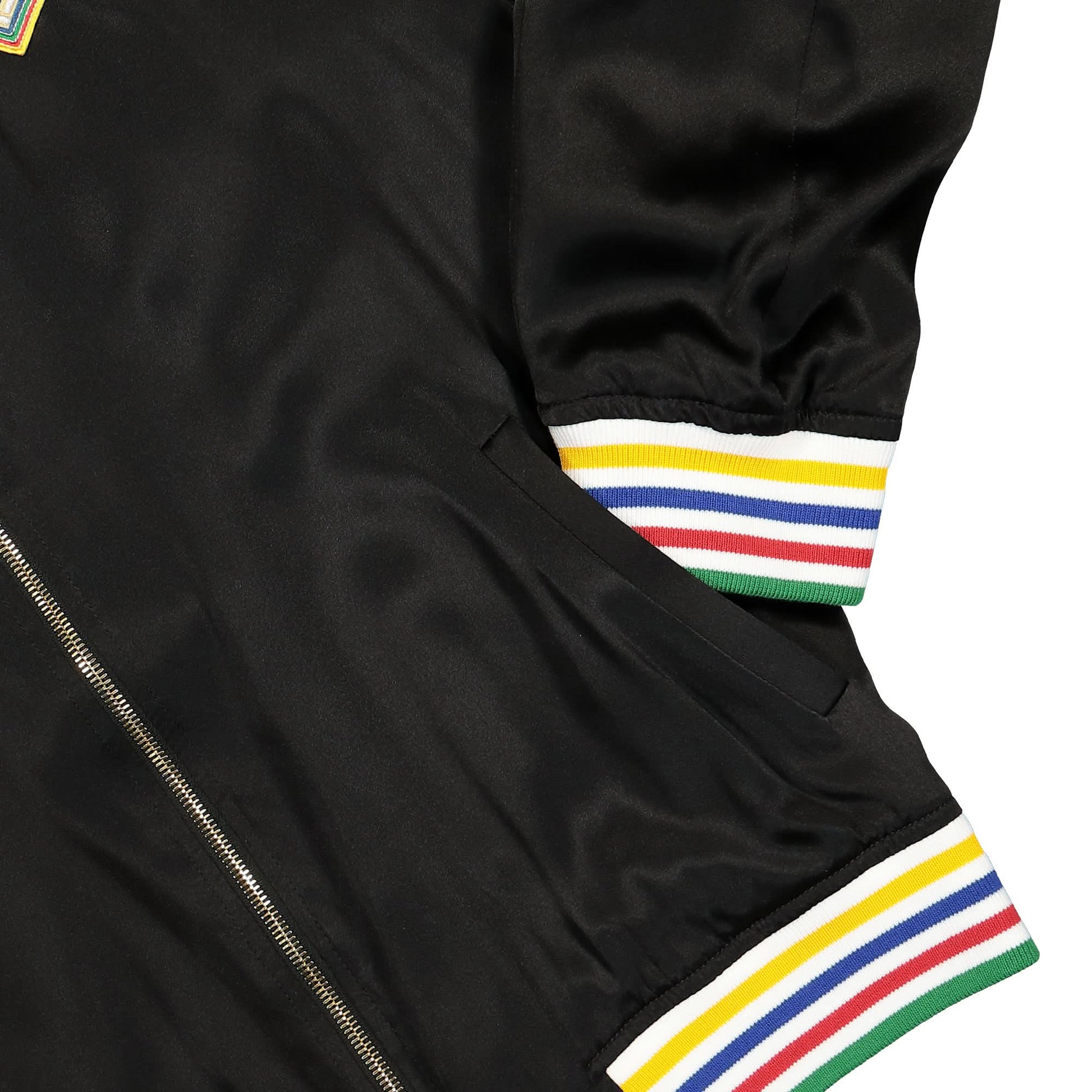 Casablanca Silk Souvenir Jacket Black Detail view 4 | Gate