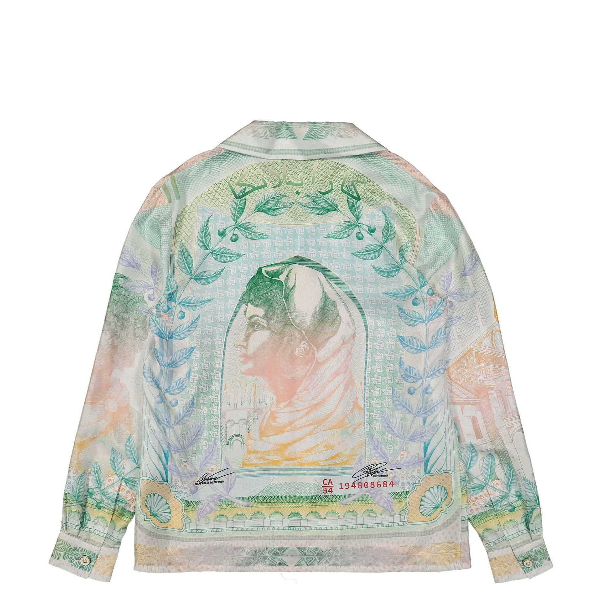 Casablanca Cuban Collar Long Sleeve Shirt Multicolor Detail view 2 | Gate