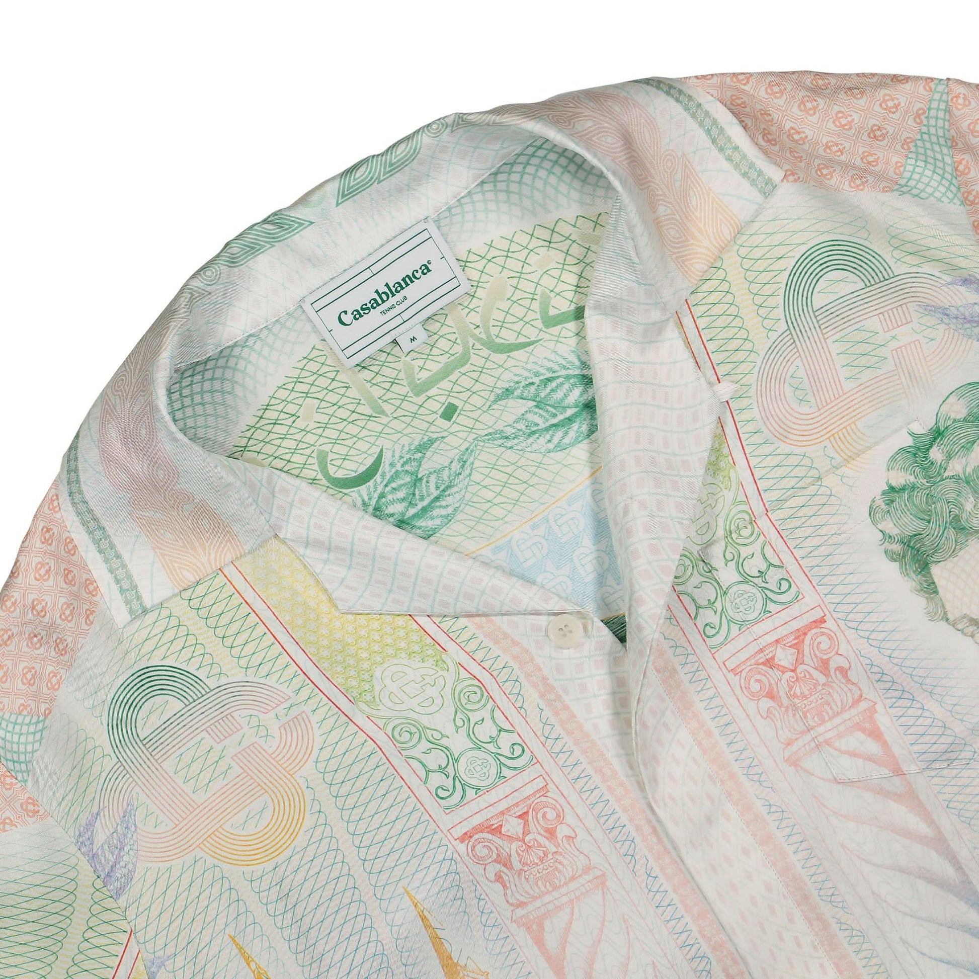 Casablanca Cuban Collar Long Sleeve Shirt Multicolor Detail view 3 | Gate