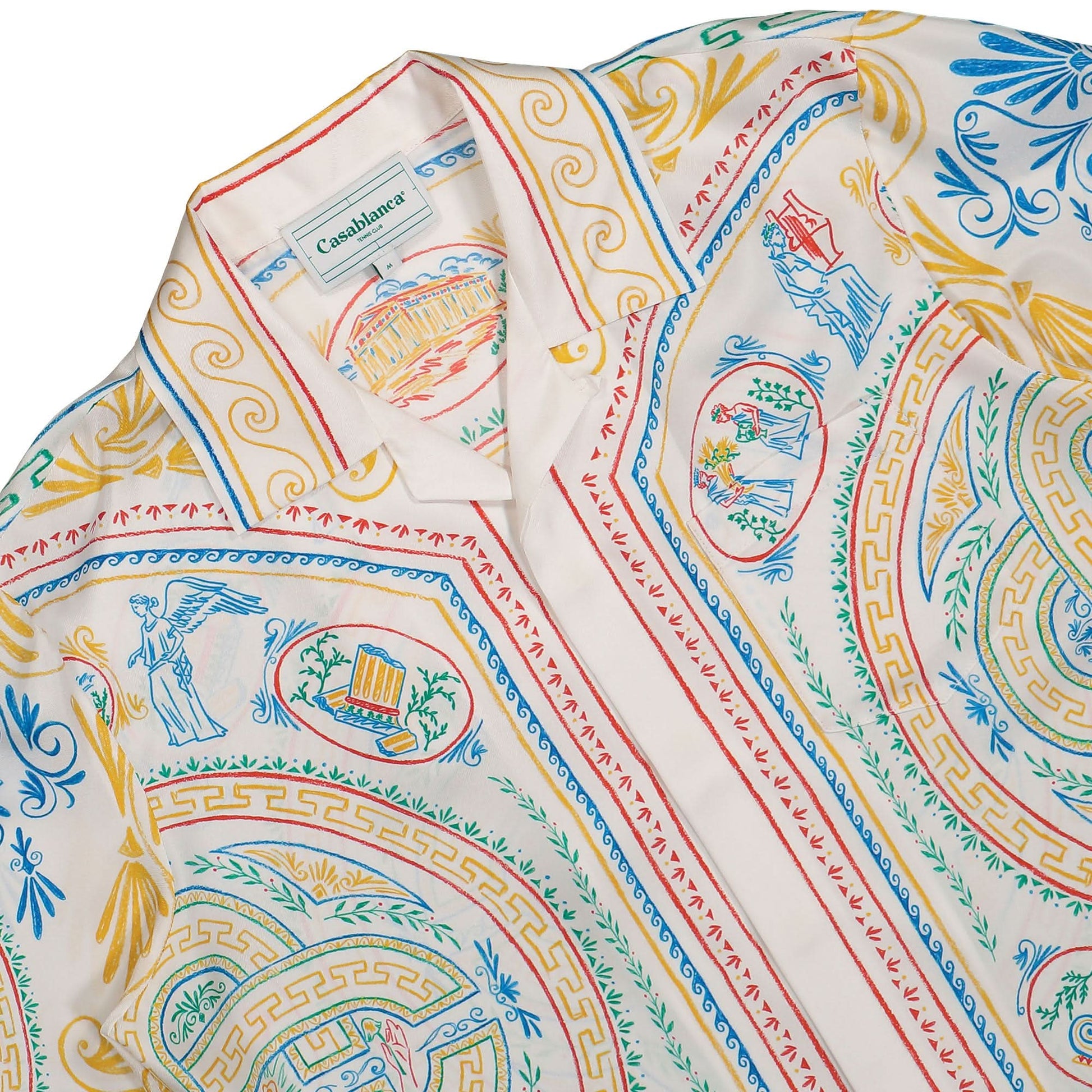 Casablanca Short Sleeve Cuban Collar Shirt Multicolor Detail view 3 | Gate