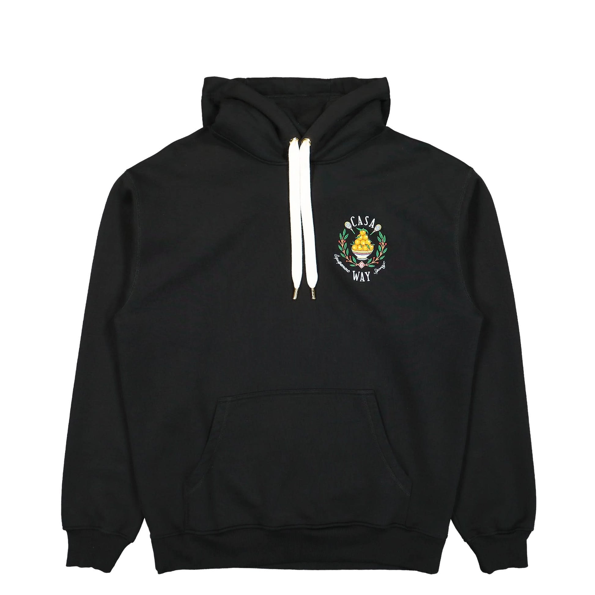 Casablanca Casa Way Hooded Sweatshirt Black Detail view 1 | Gate