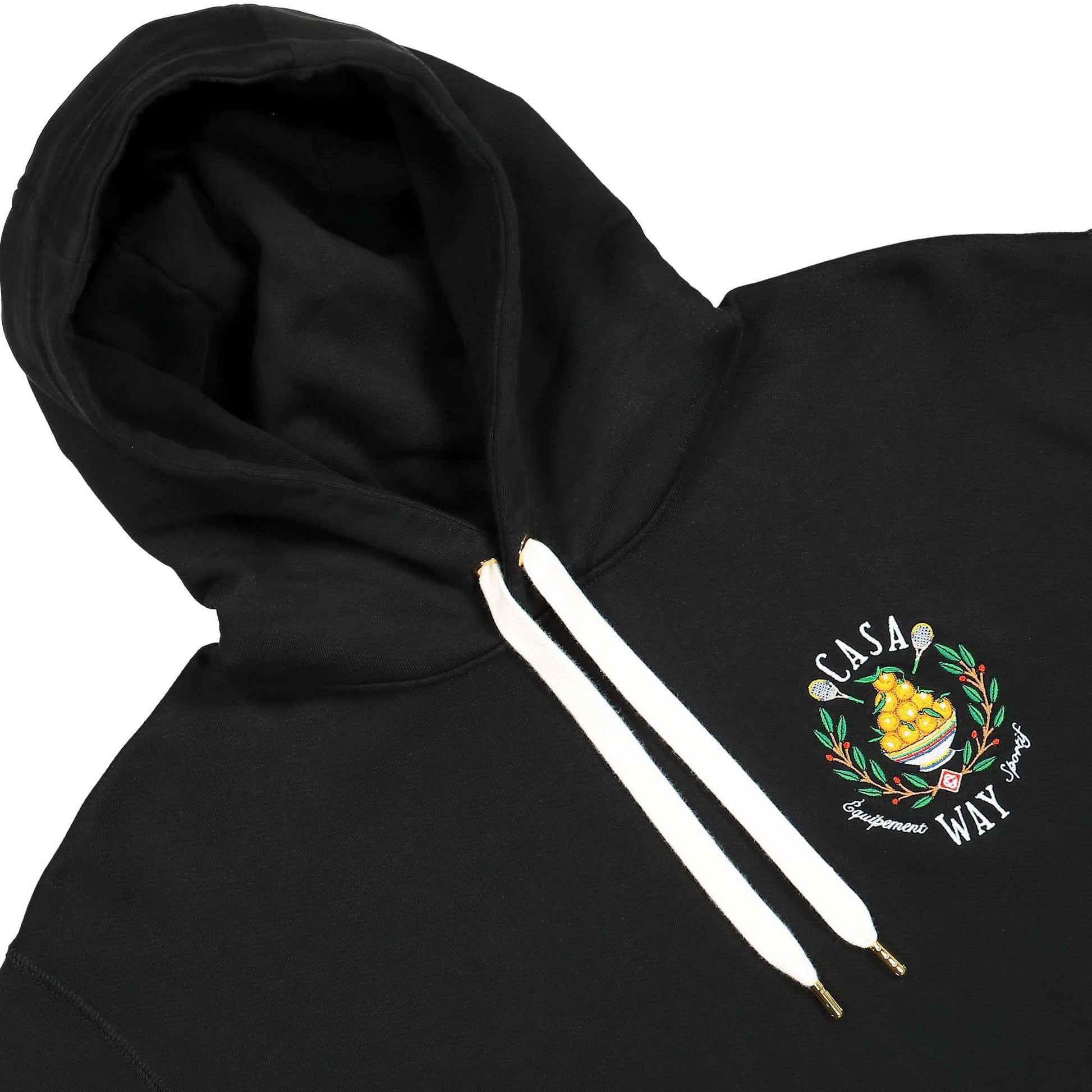 Casablanca Casa Way Hooded Sweatshirt Black Detail view 3 | Gate