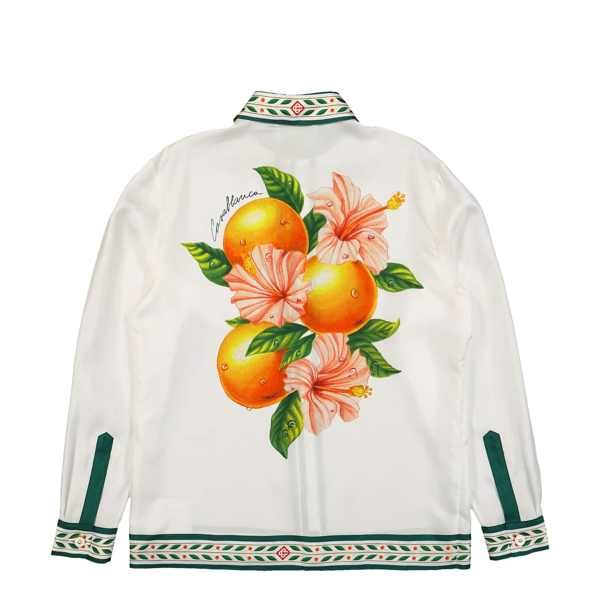 Casablanca Classic Collar Long Sleeve Shirt White Detail view 2 | Gate