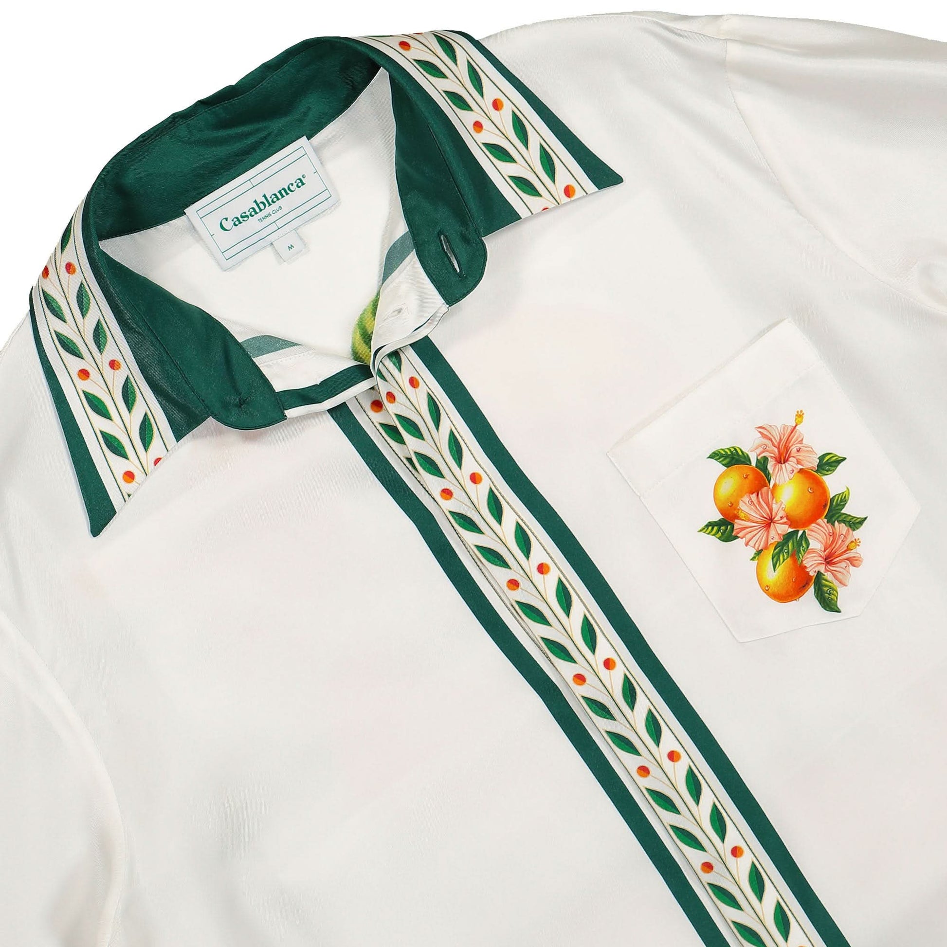 Casablanca Classic Collar Long Sleeve Shirt White Detail view 3 | Gate