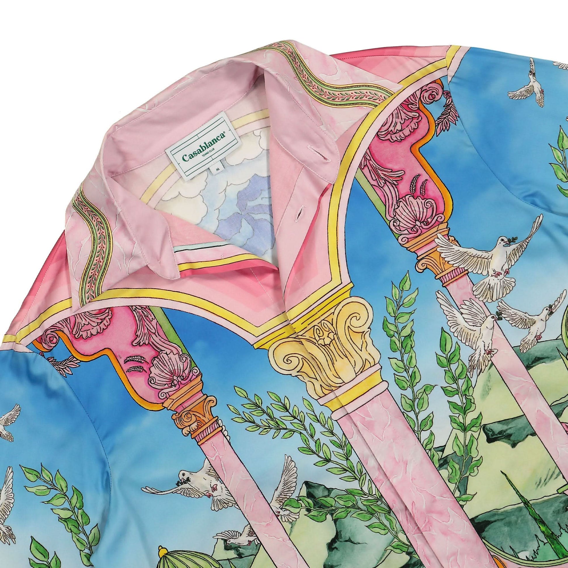 Casablanca Cuban Collar Long Sleeve Shirt Multicolor Detail view 3 | Gate