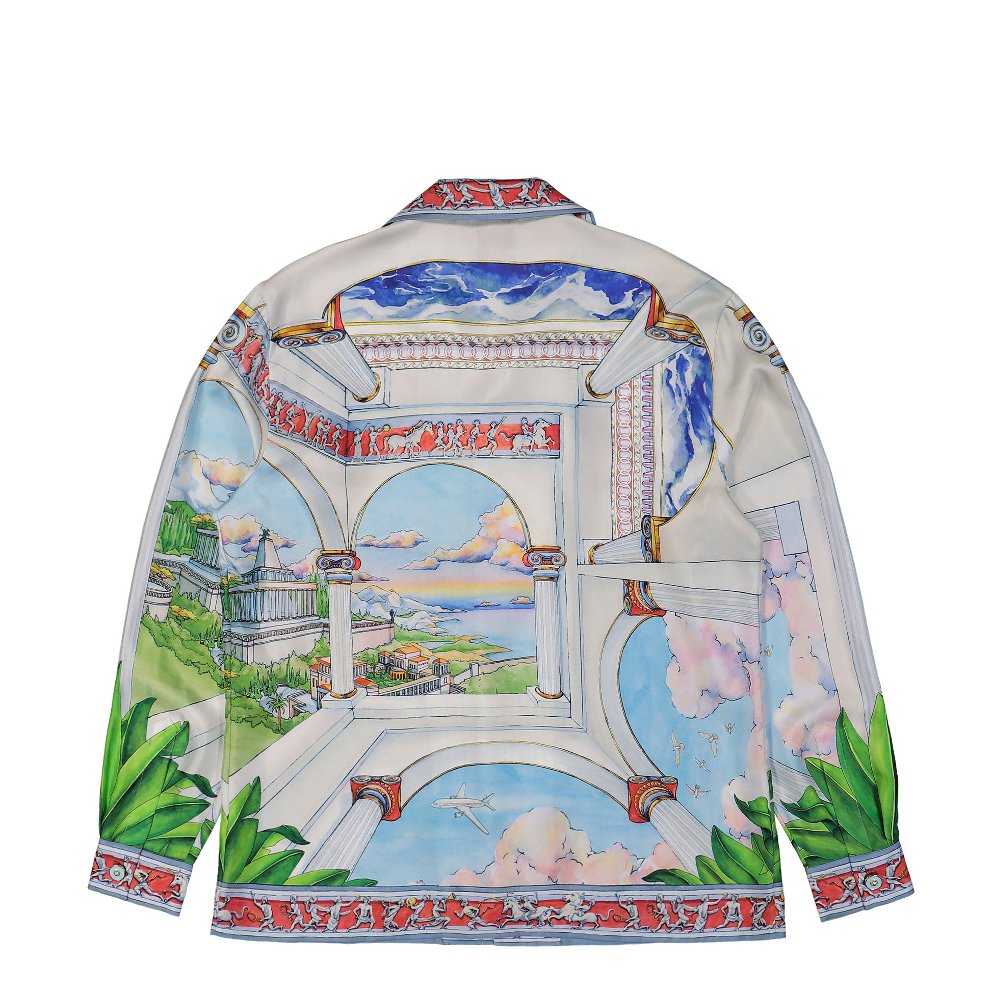 Casablanca Long Sleeve Cuban Collar Shirt Multicolor Detail view 2 | Gate