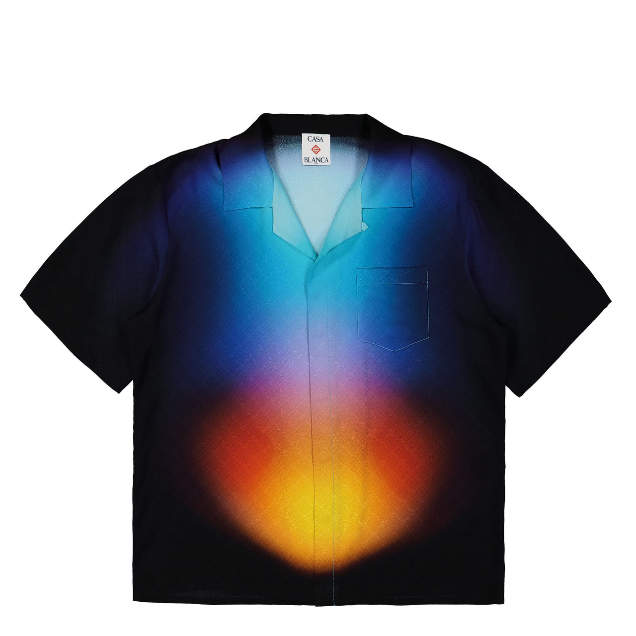 Casablanca Short Sleeve Cuban Collar Shirt Multicolor Detail view 1 | Gate