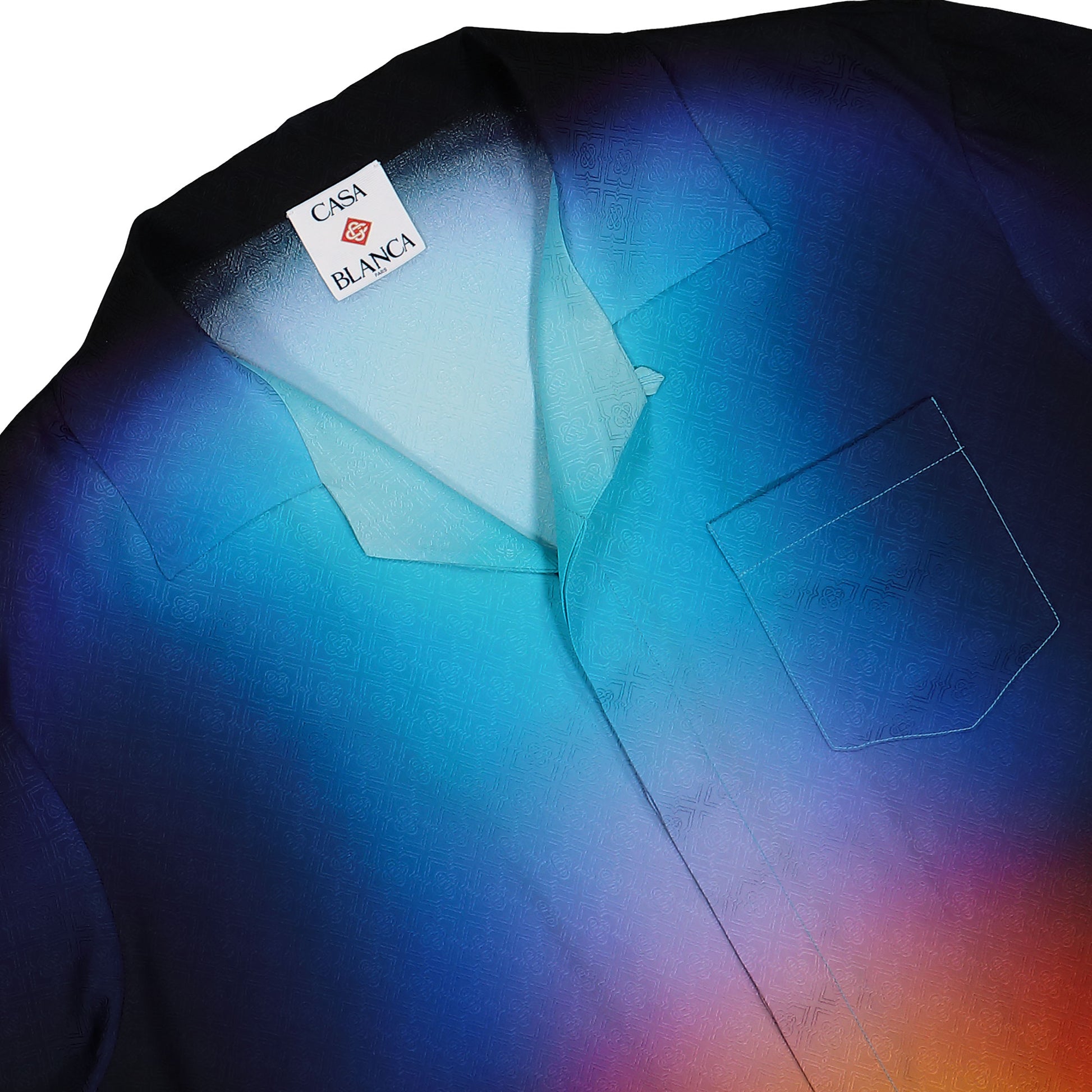 Casablanca Short Sleeve Cuban Collar Shirt Multicolor Detail view 3 | Gate
