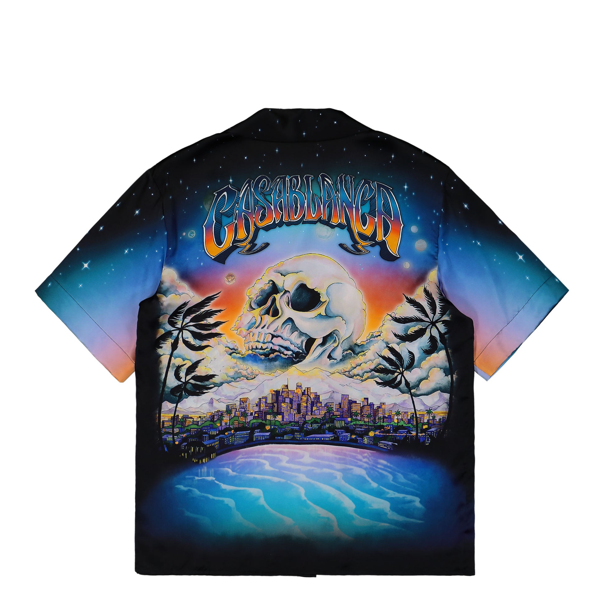 Casablanca Short Sleeve Cuban Collar Shirt Multicolor Detail view 2 | Gate