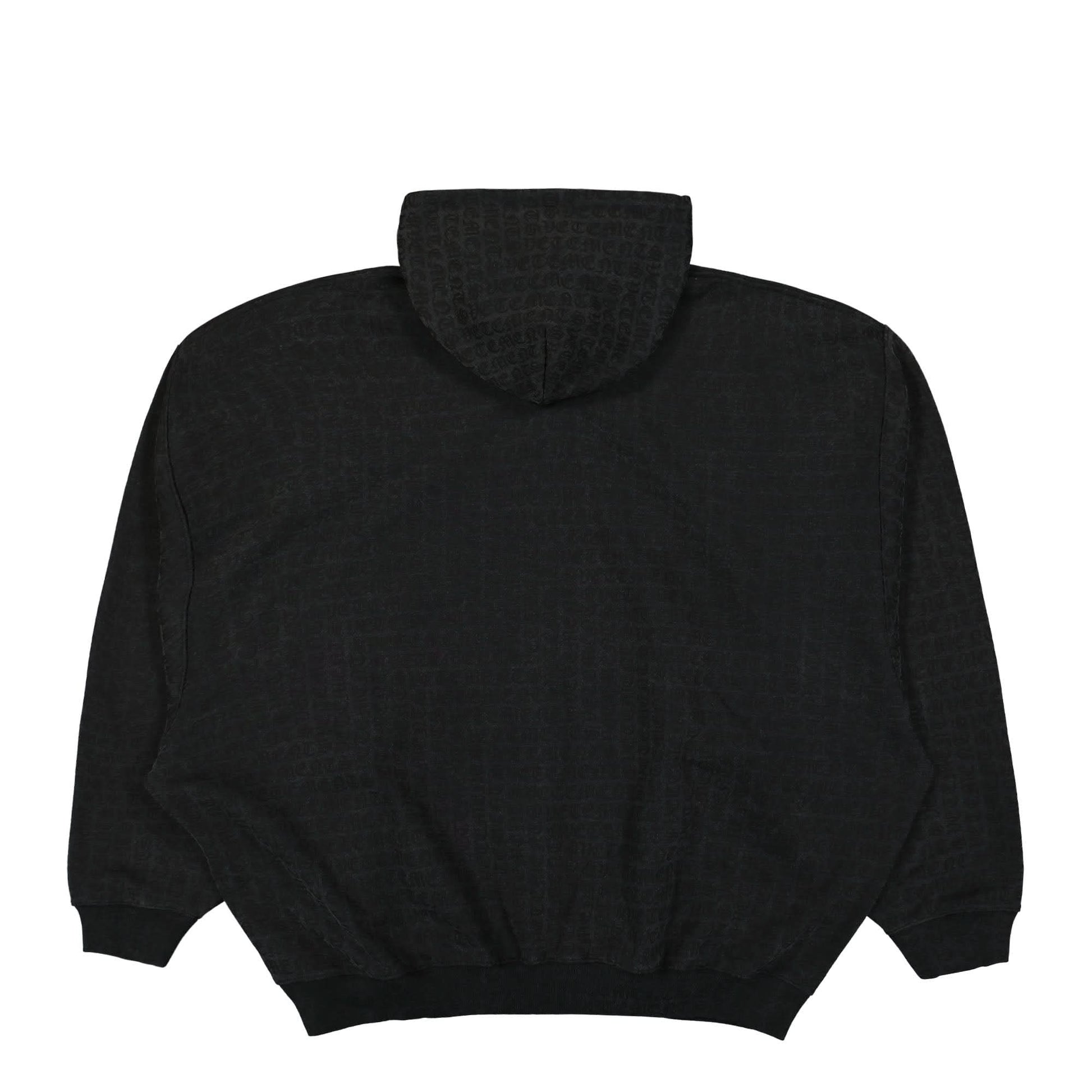 VETEMENTS Gothic Monogram Zip-Hoodie Black Detail view 2 | Gate