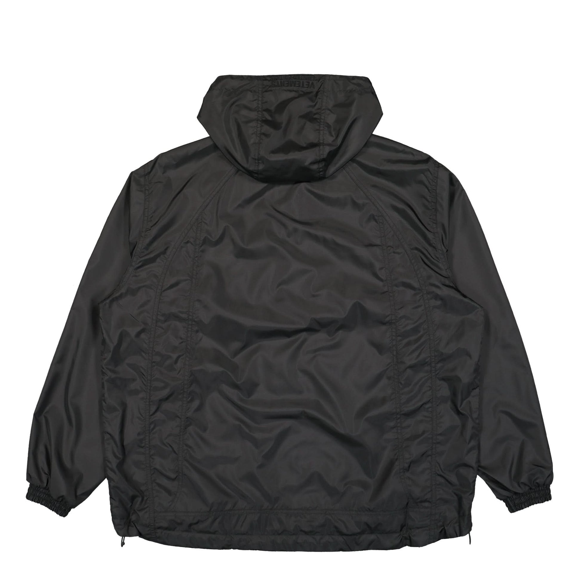 VETEMENTS Logo Anorak Jacket Black Detail view 2 | Gate
