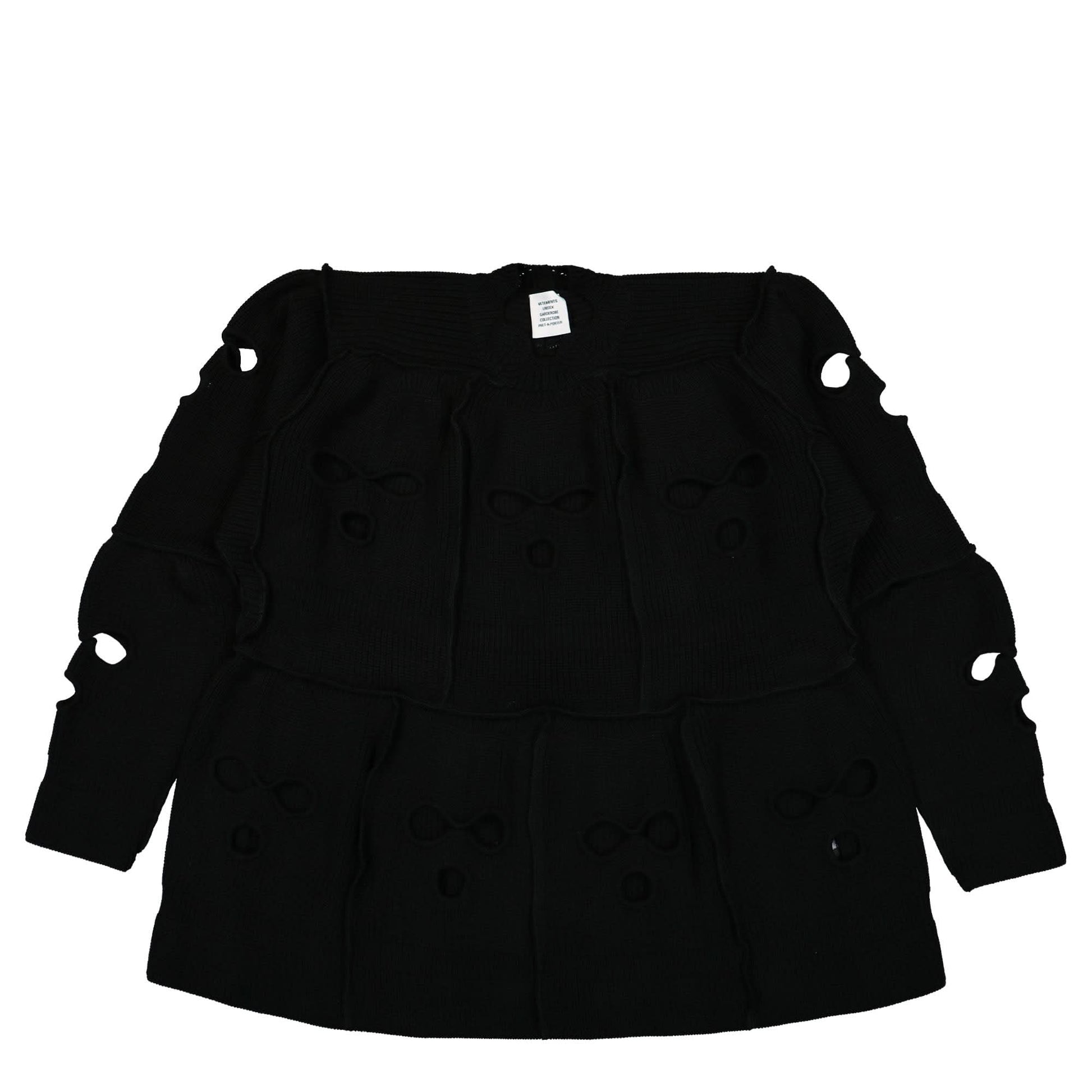 VETEMENTS Balaclava Sweater Black Detail view 1 | Gate