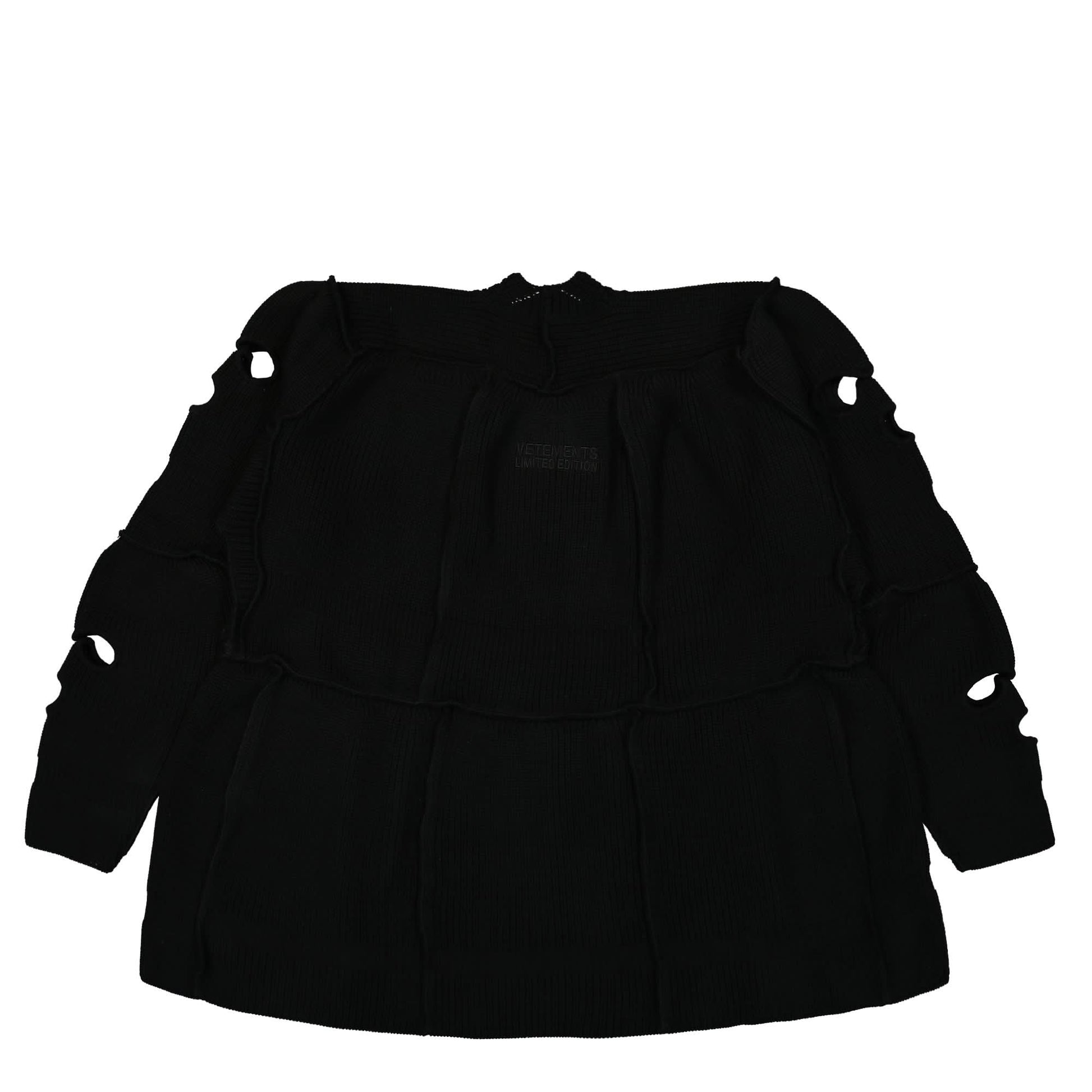 VETEMENTS Balaclava Sweater Black Detail view 2 | Gate