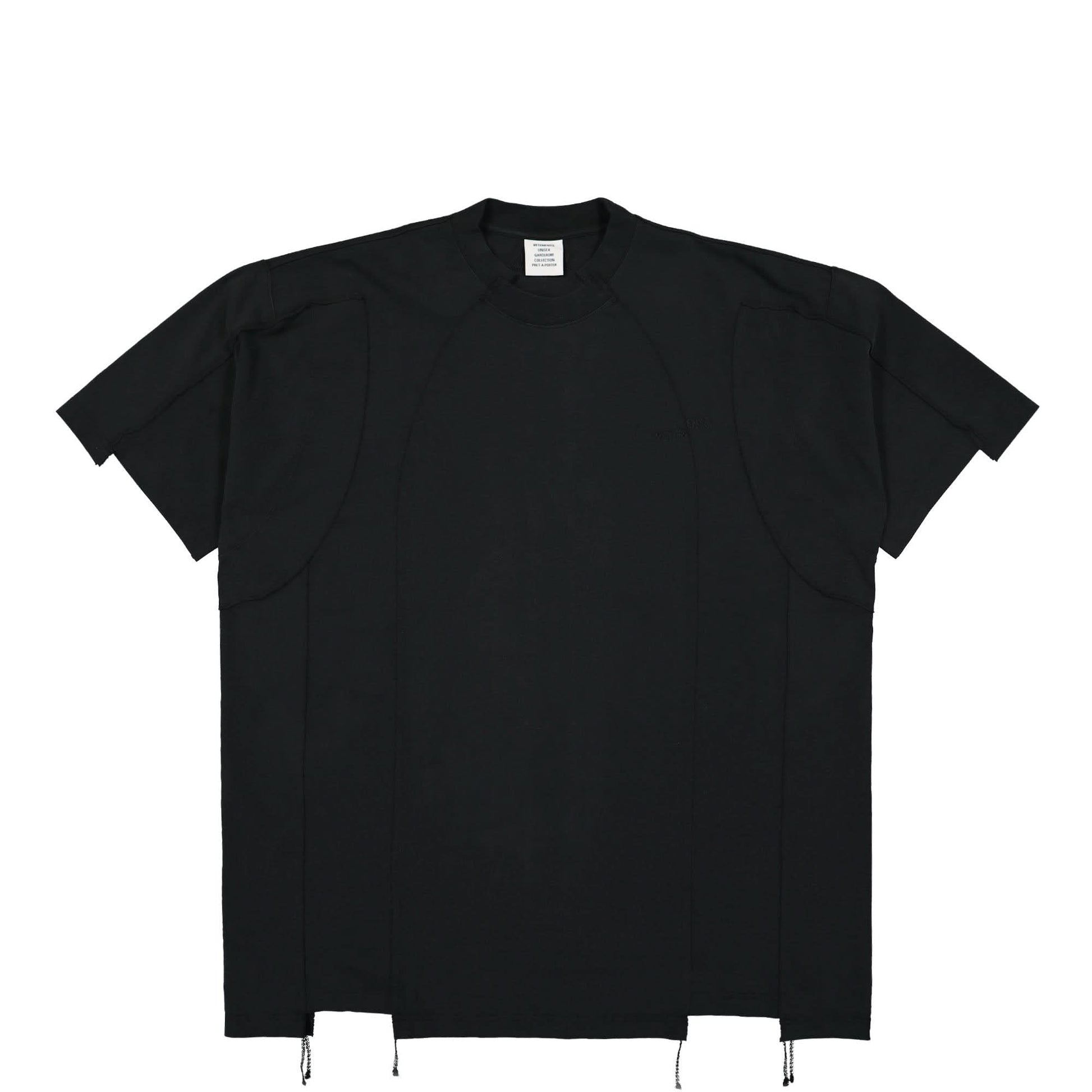 VETEMENTS Blackout Cut-Up T-Shirt Black Detail view 1 | Gate