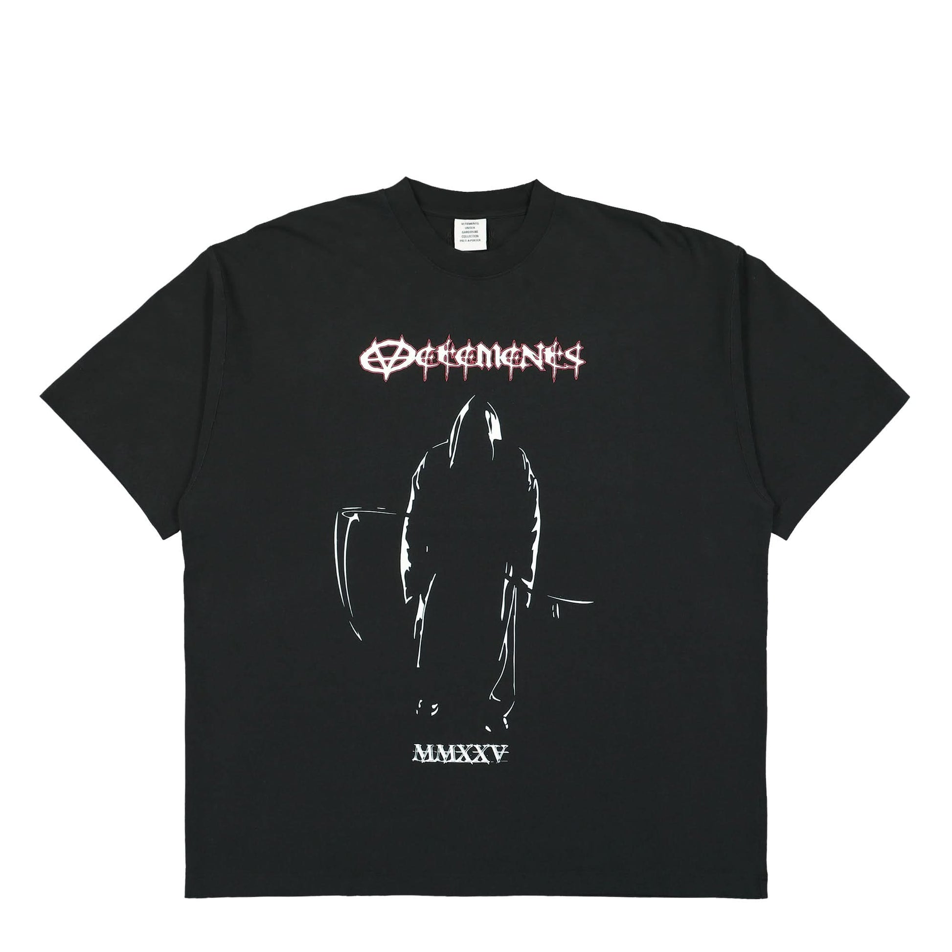 VETEMENTS Reaper Logo T-Shirt Black Detail view 1 | Gate