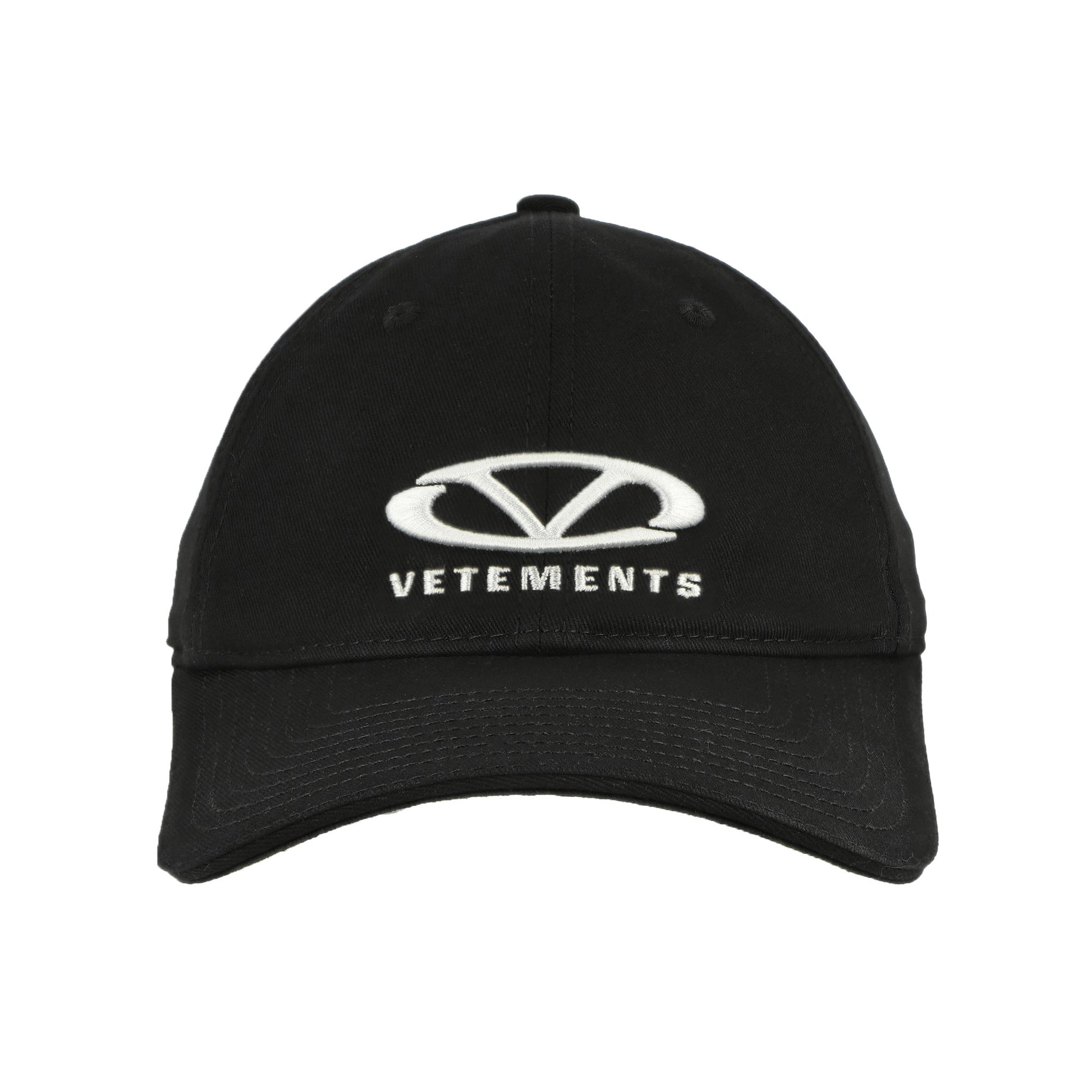 VETEMENTS Oval Logo Cap Black Detail view 4 | Gate