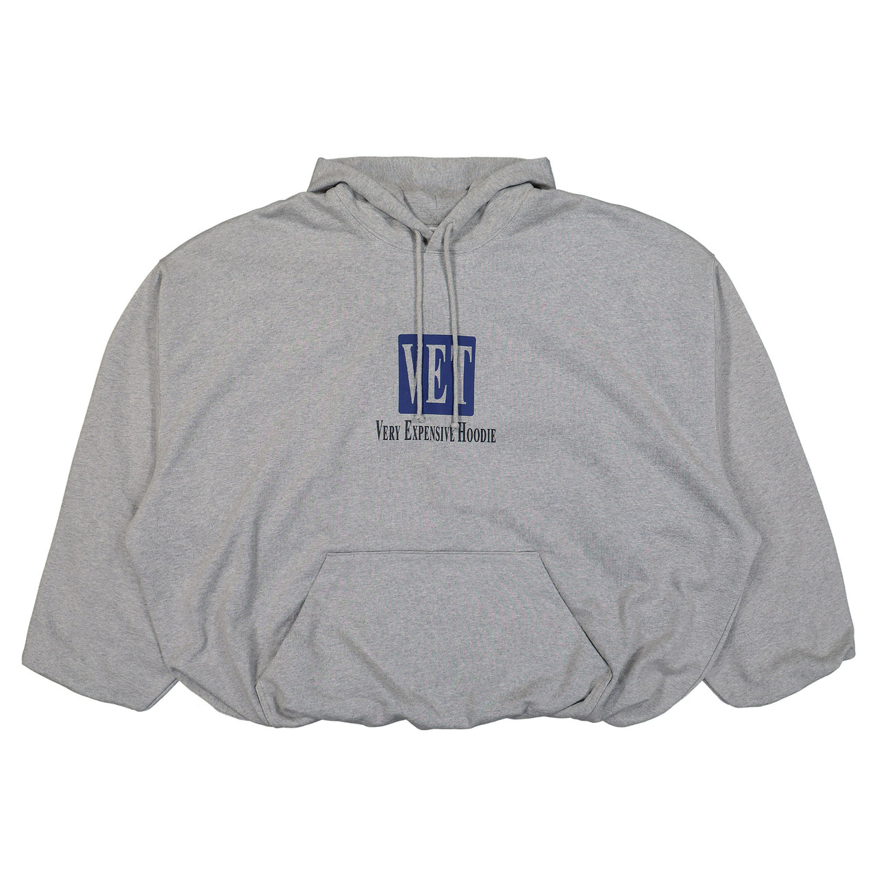 VETEMENTS Vet Cropped Boxy Hoodie Grey Detail view 1 | Gate