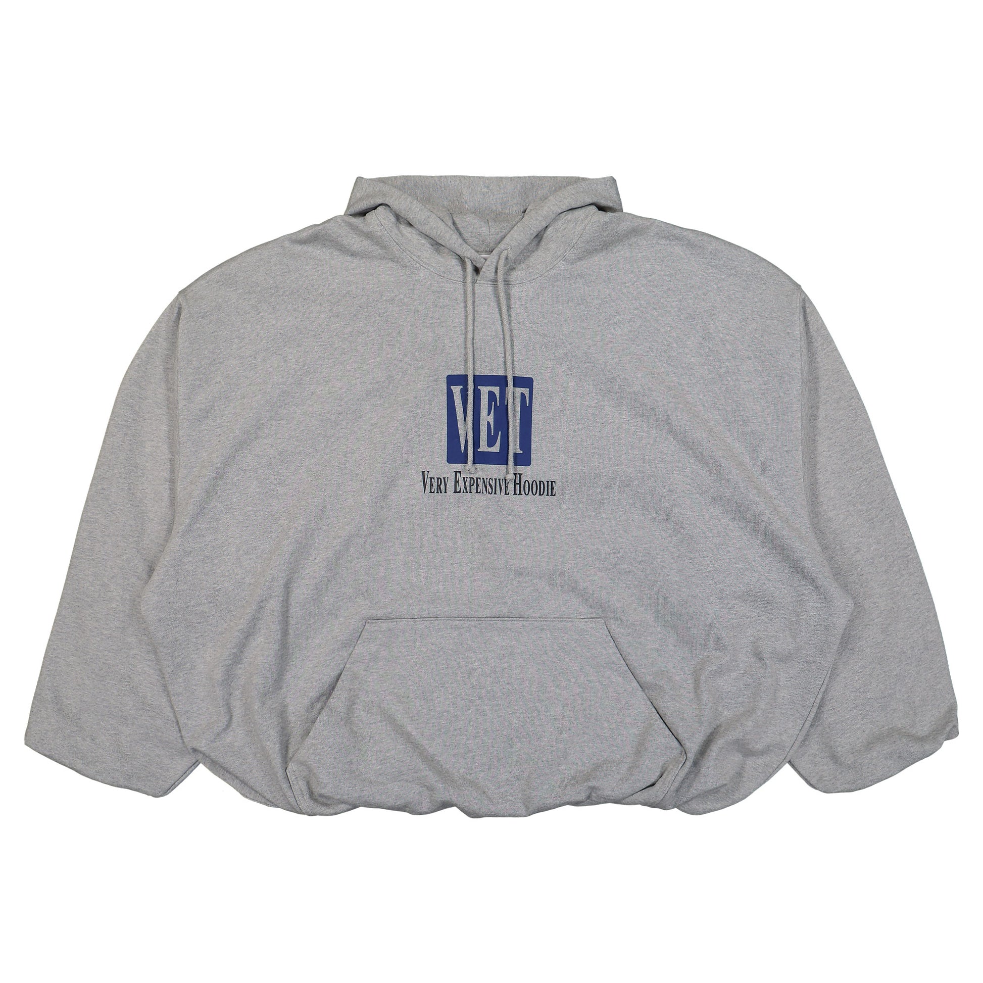 VETEMENTS Vet Cropped Boxy Hoodie Grey Detail view 1 | Gate