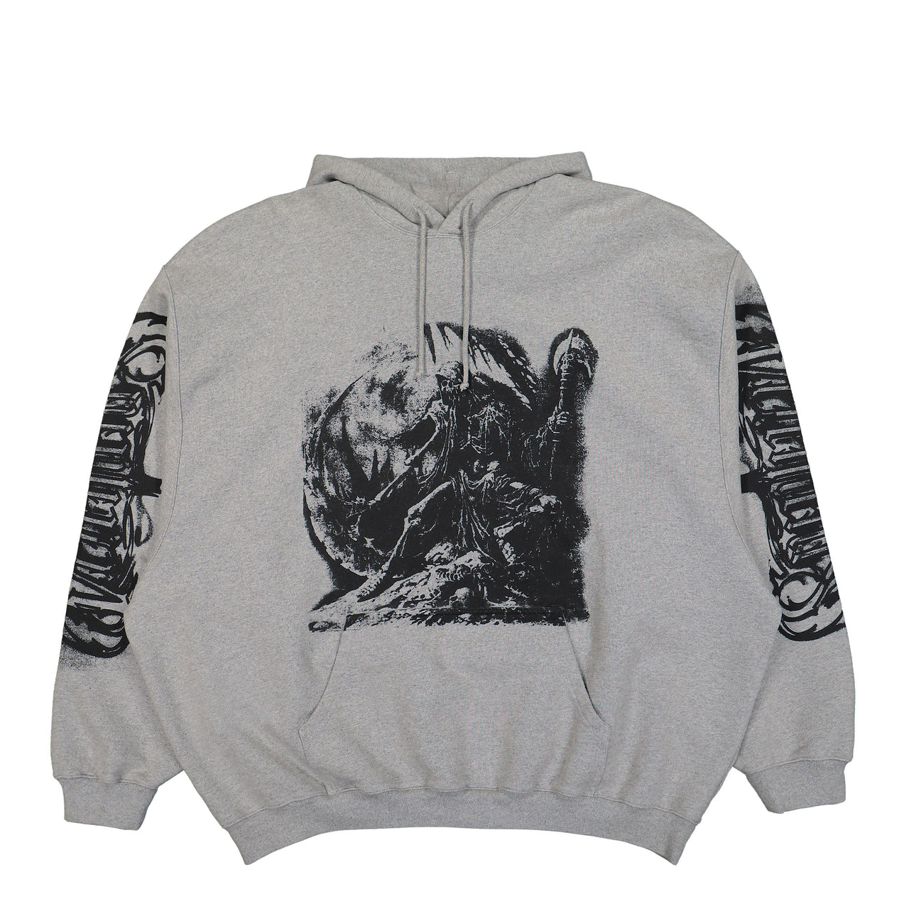 VETEMENTS Goth Oversized Hoodie Grey Detail view 1 | Gate