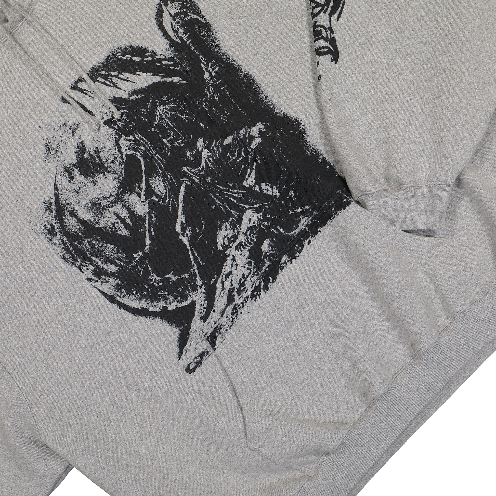 VETEMENTS Goth Oversized Hoodie Grey Detail view 4 | Gate