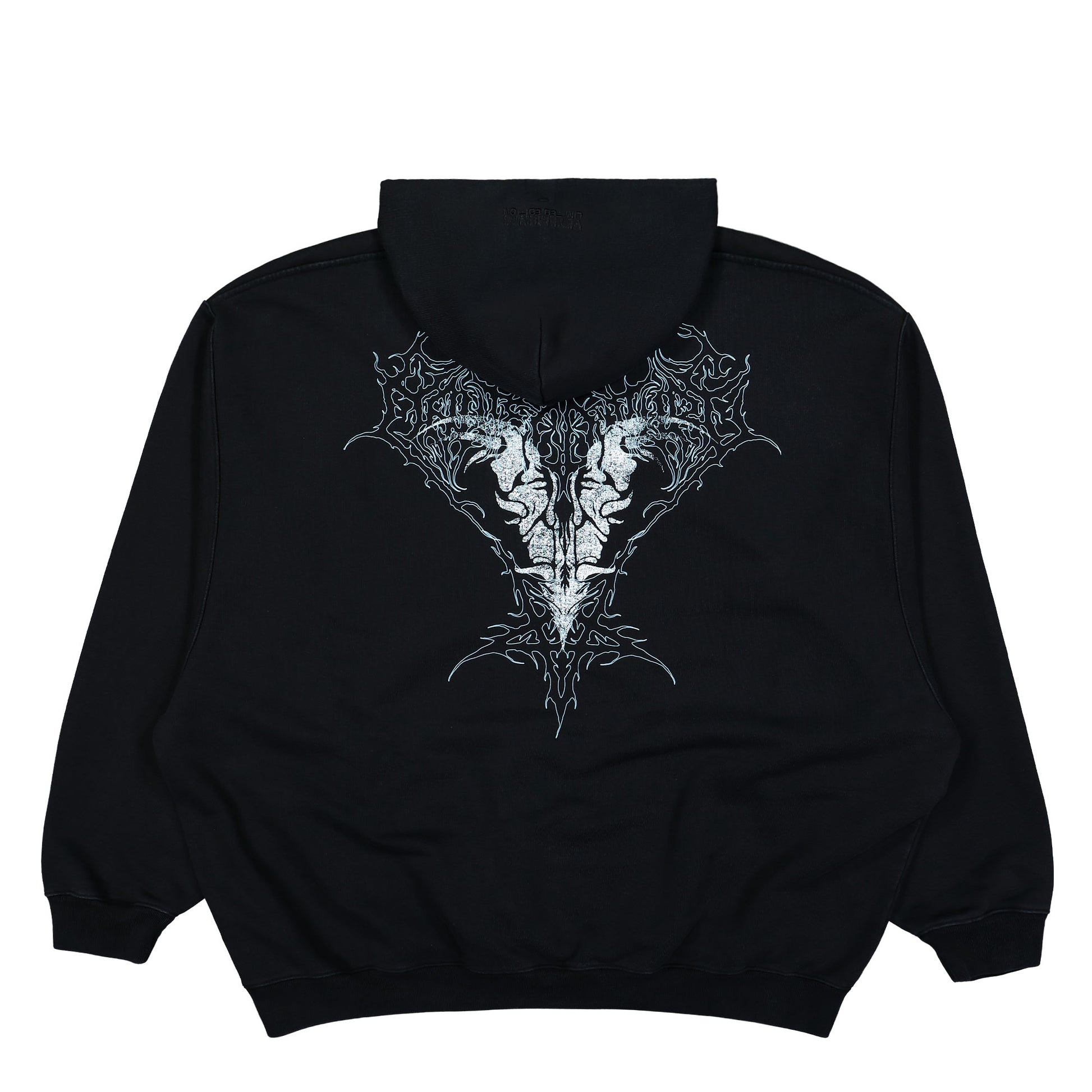 VETEMENTS Bone V Oversized Hoodie Black Detail view 2 | Gate
