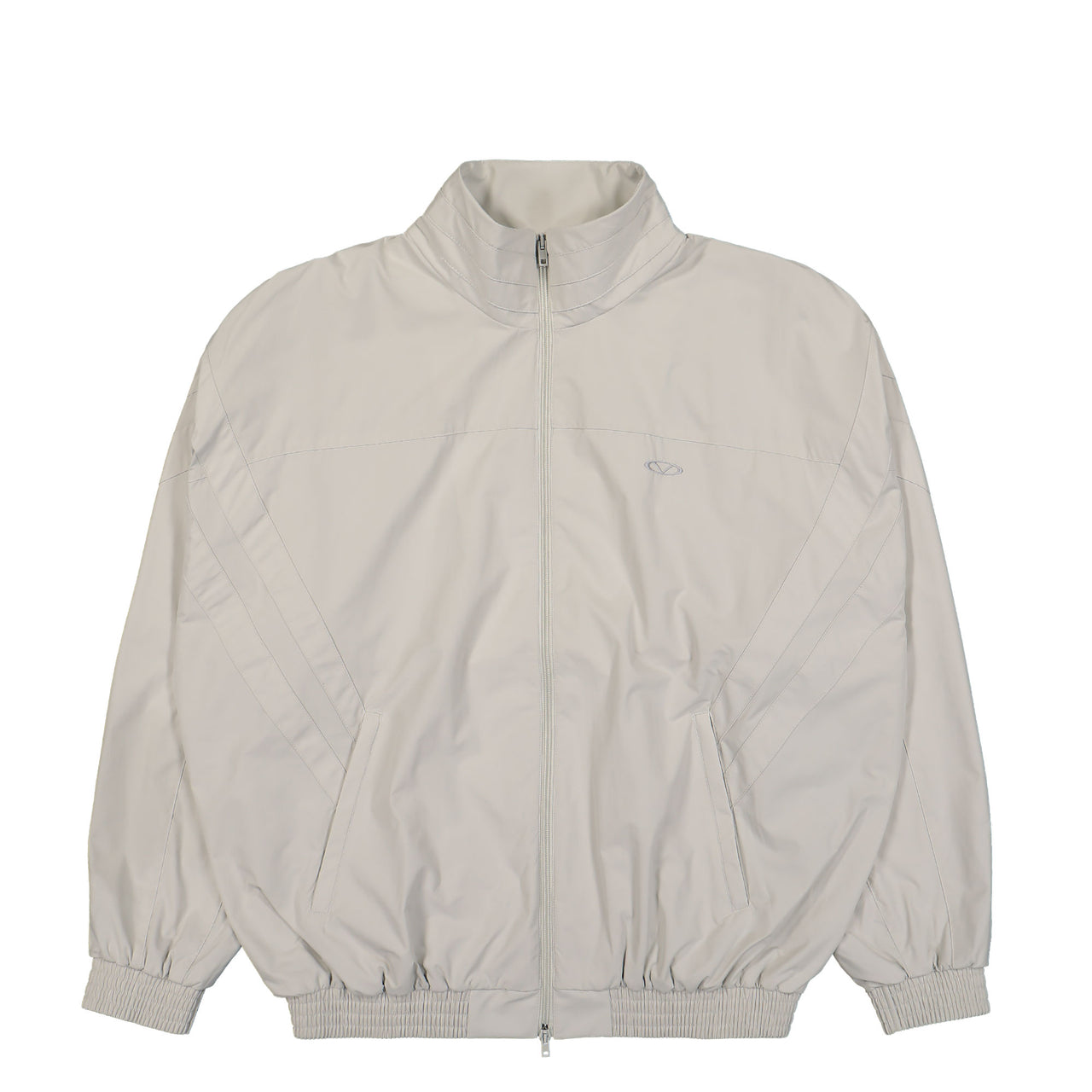 VETEMENTS Oval Logo Tracksuit Jacket Beige Detail view 1 | Gate