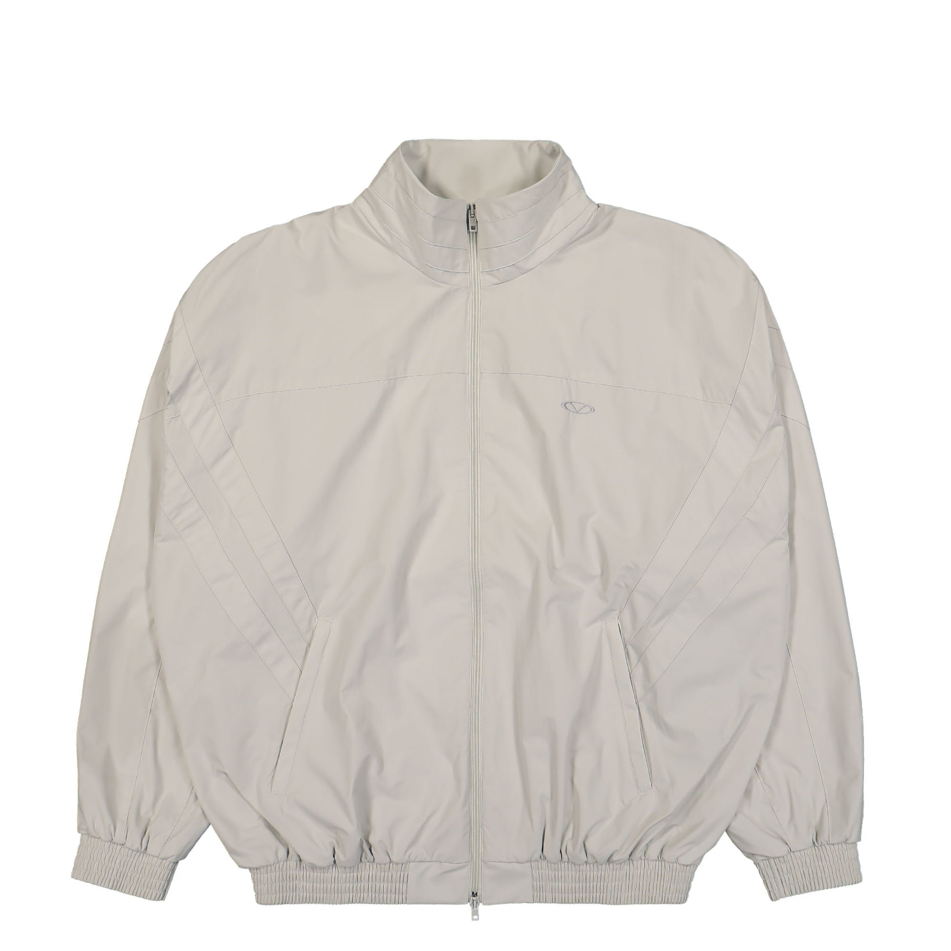 VETEMENTS Oval Logo Tracksuit Jacket Beige Detail view 1 | Gate
