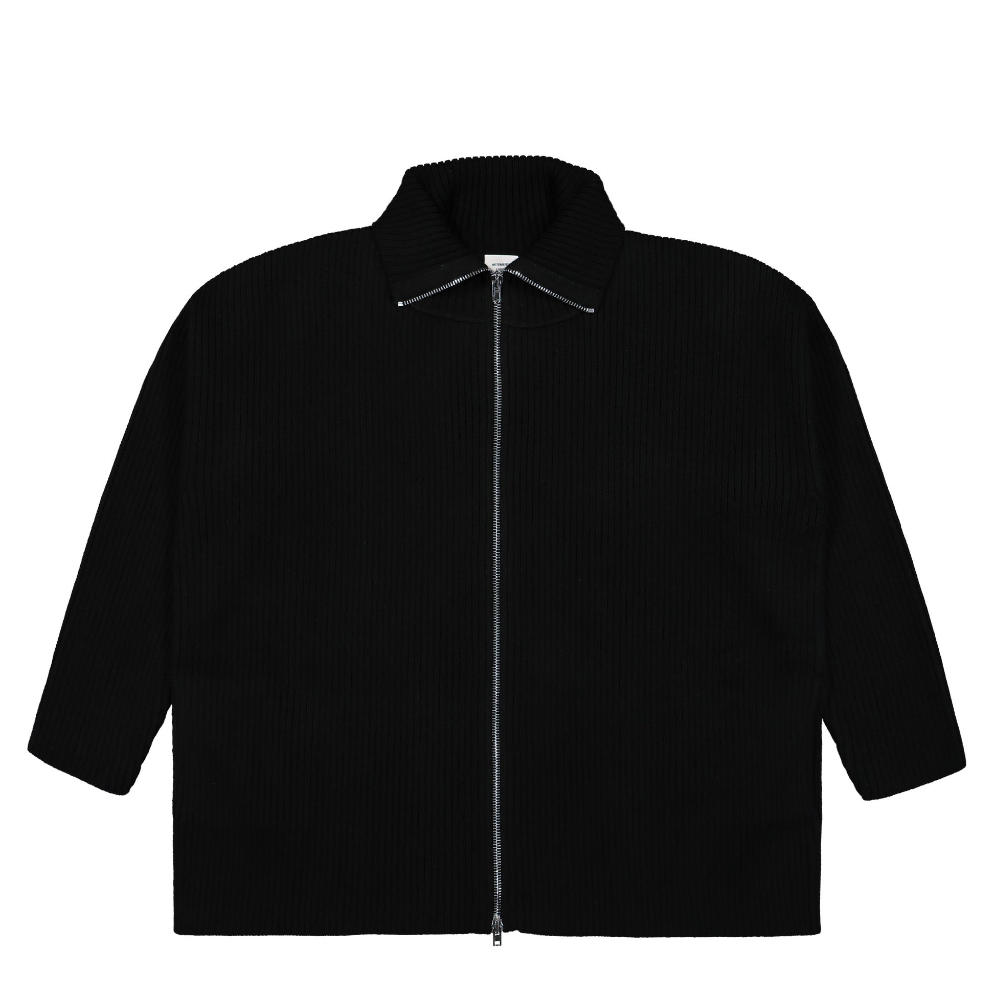 VETEMENTS Zip-Up Cardigan Black Detail view 1 | Gate