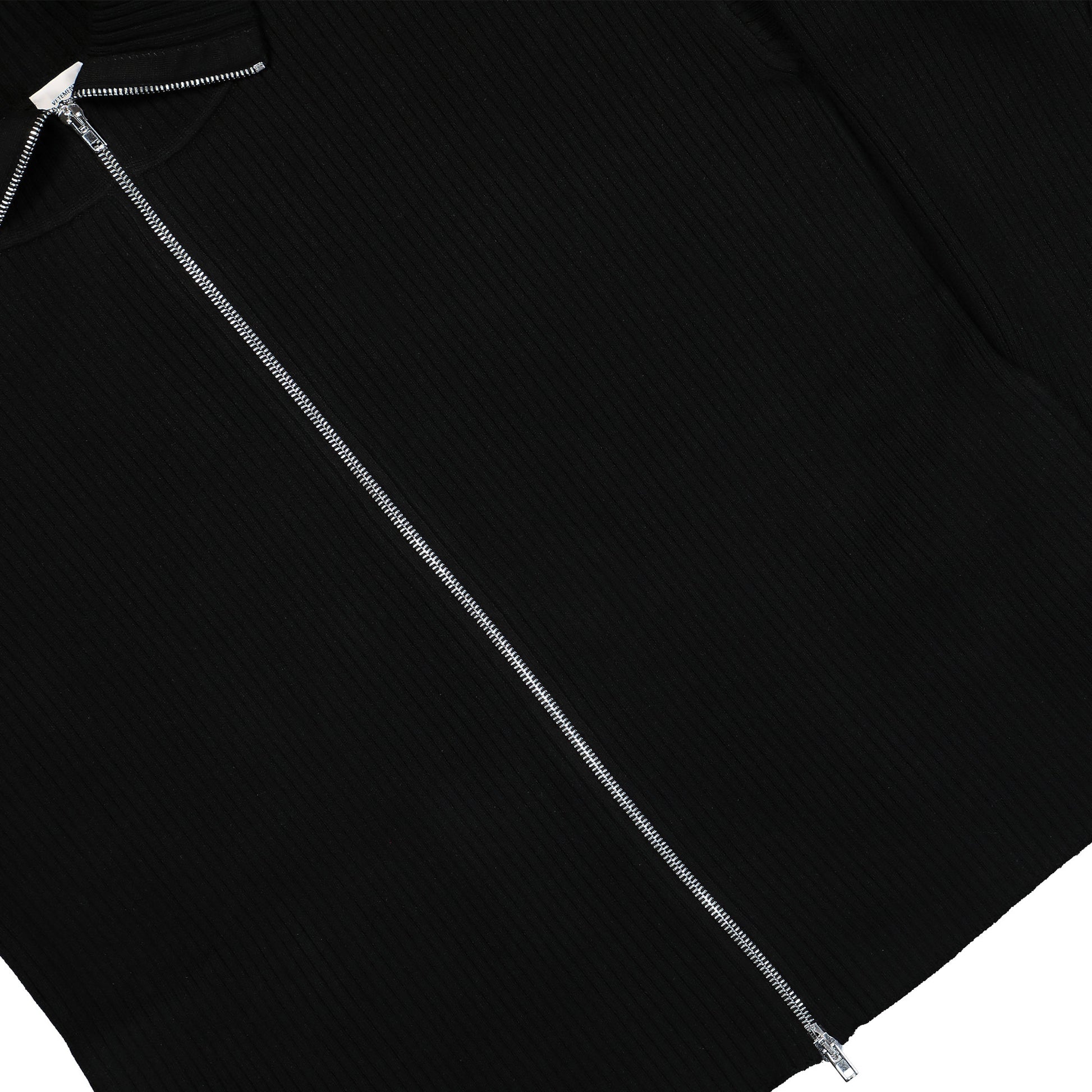 VETEMENTS Zip-Up Cardigan Black Detail view 4 | Gate
