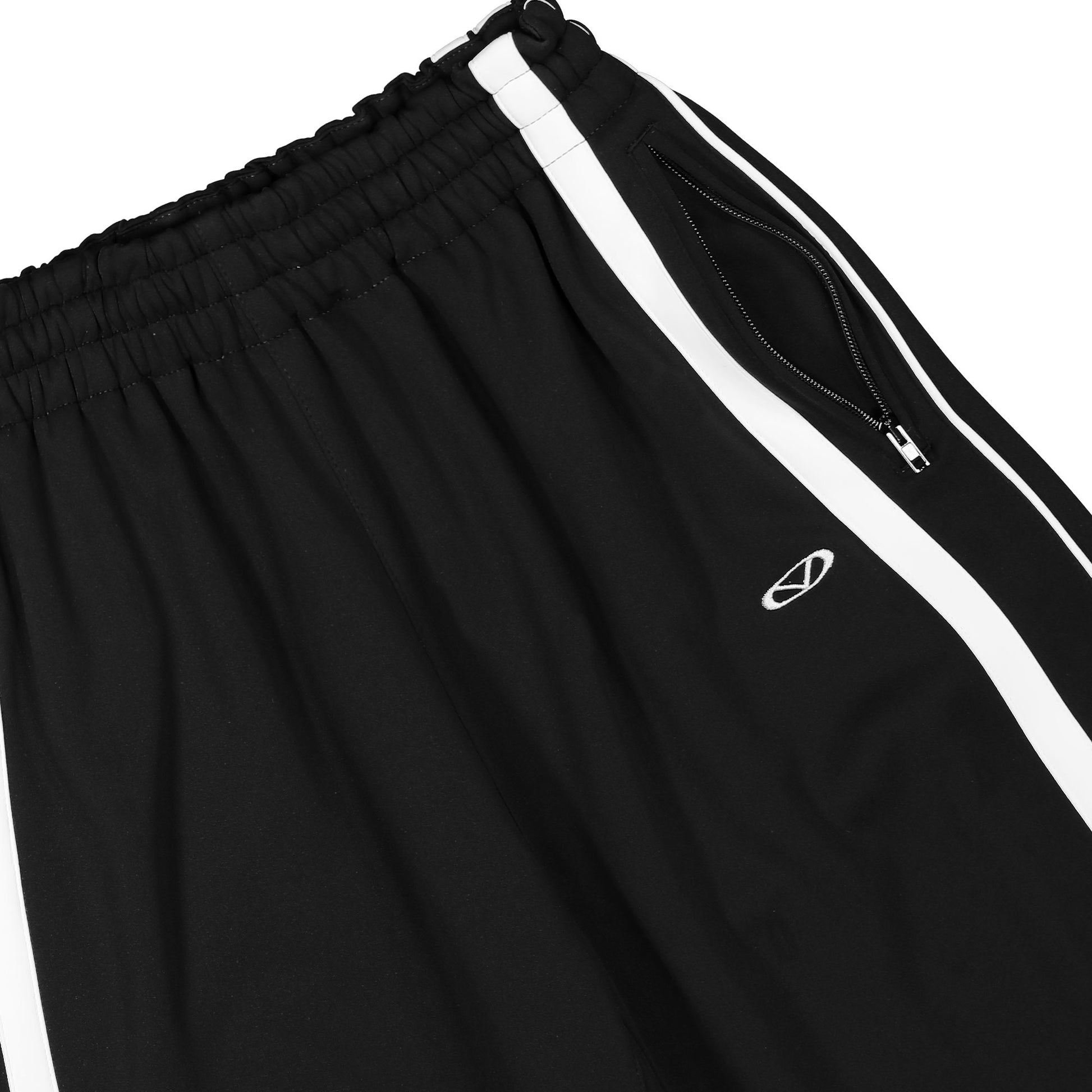 VETEMENTS Oval Logo Gym Pants Black Detail view 4 | Gate