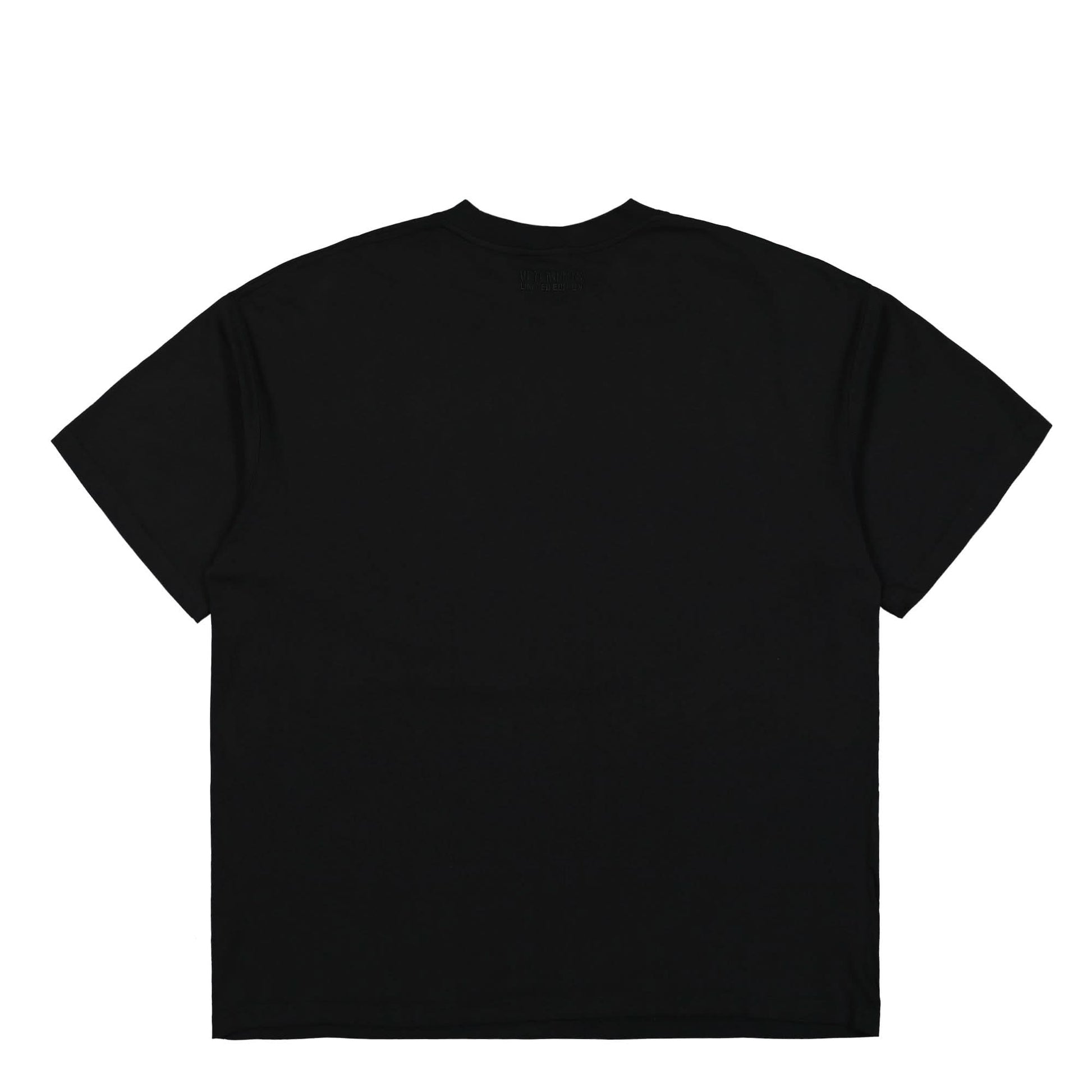 VETEMENTS No Posts Regular T-Shirt Black Detail view 3 | Gate