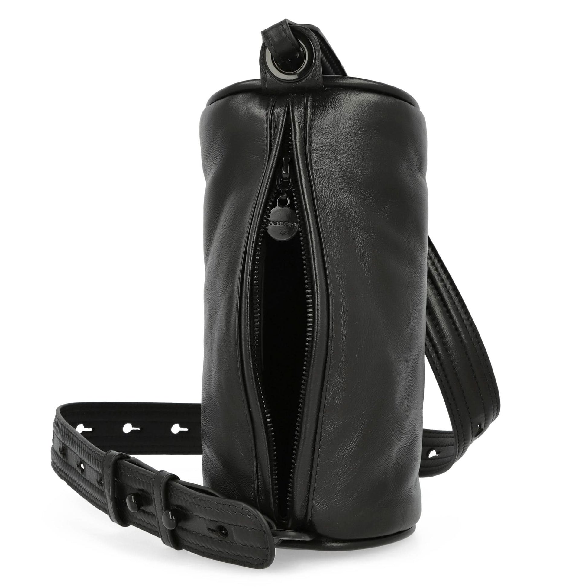 Marine Serre Soft Nappa Pillow Crossbody Black Detail view 6 | Gate