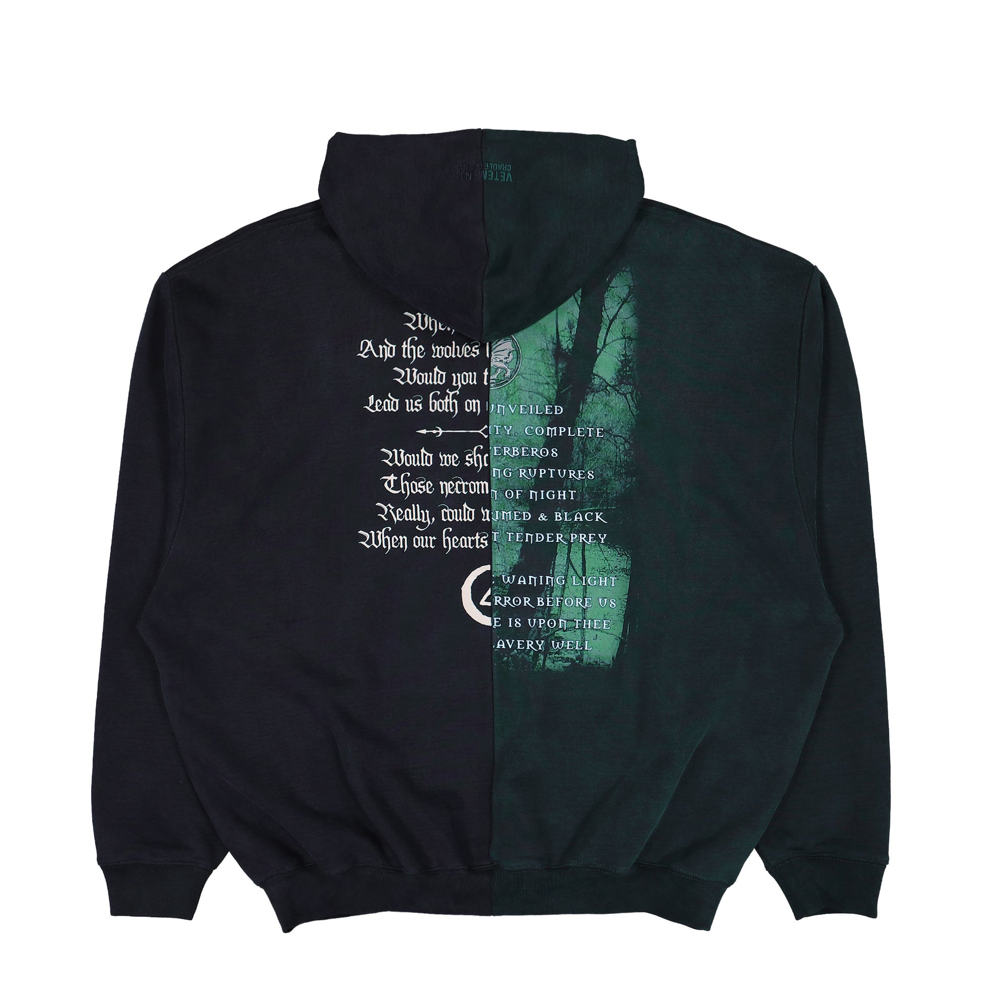 Cradle of Filth x VETEMENTS Cof Cut-Up Oversized Hoodie Multicolor Hoodies UCF76HD850EN Detail View 2 | GATE