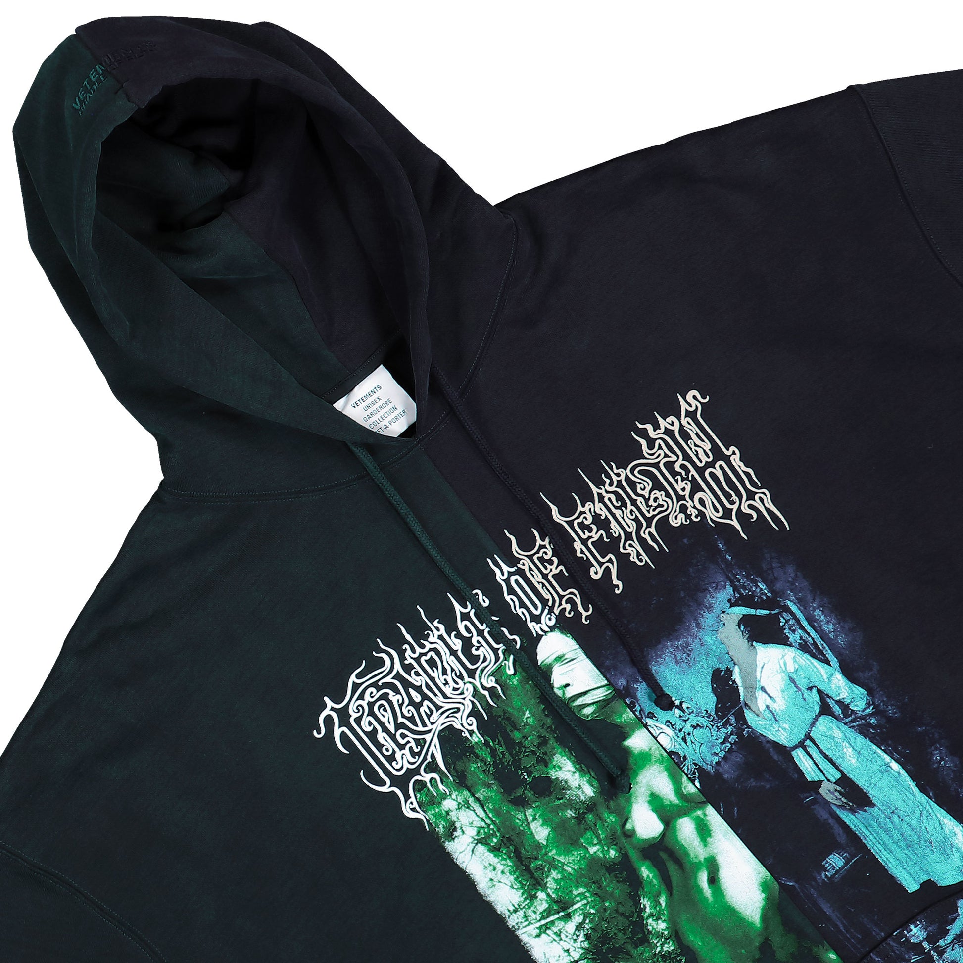 Cradle of Filth x VETEMENTS Cof Cut-Up Oversized Hoodie Multicolor Hoodies UCF76HD850EN Detail View 3 | GATE