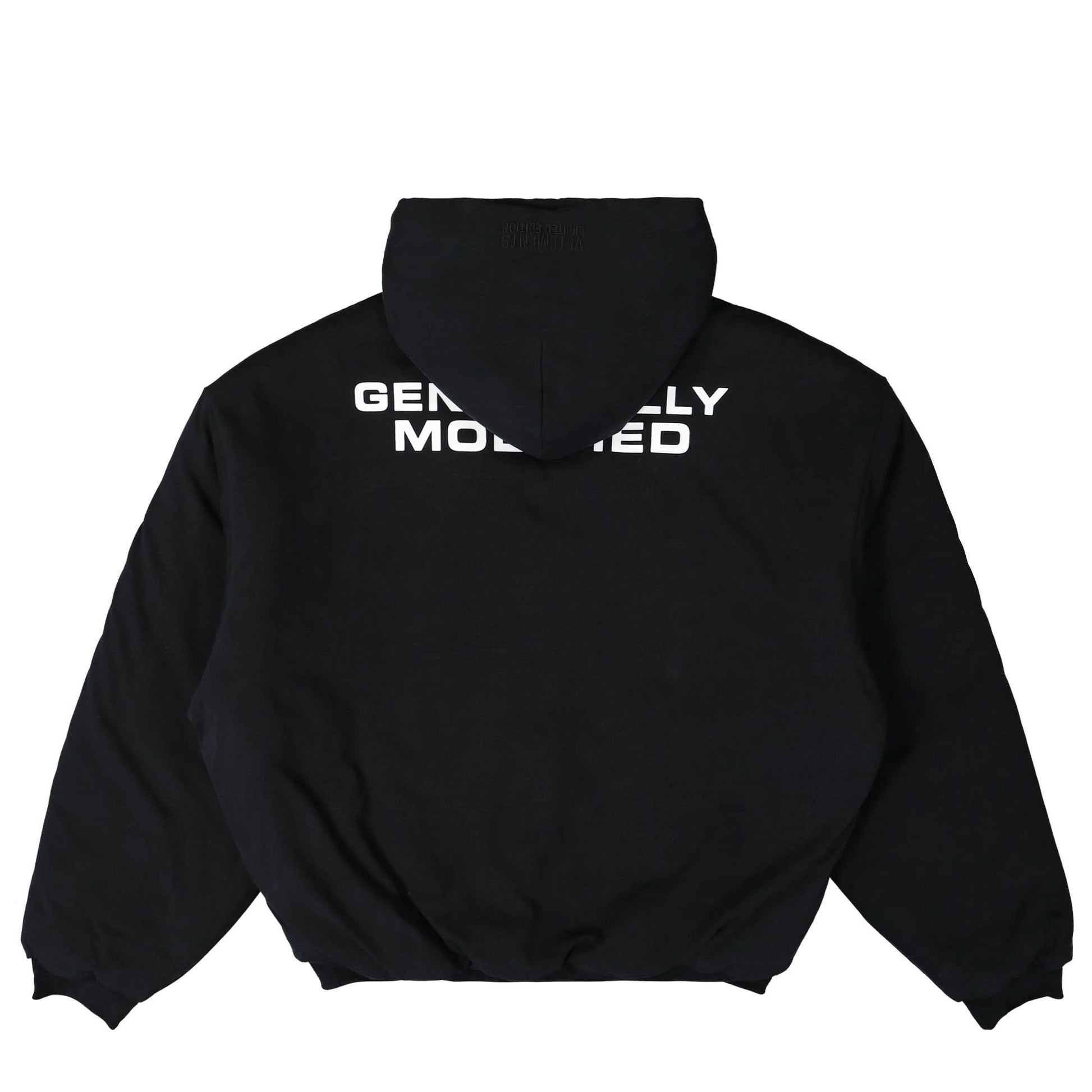 VETEMENTS Genetically Modified Jersey Padded Bomber Black Detail view 2 | Gate