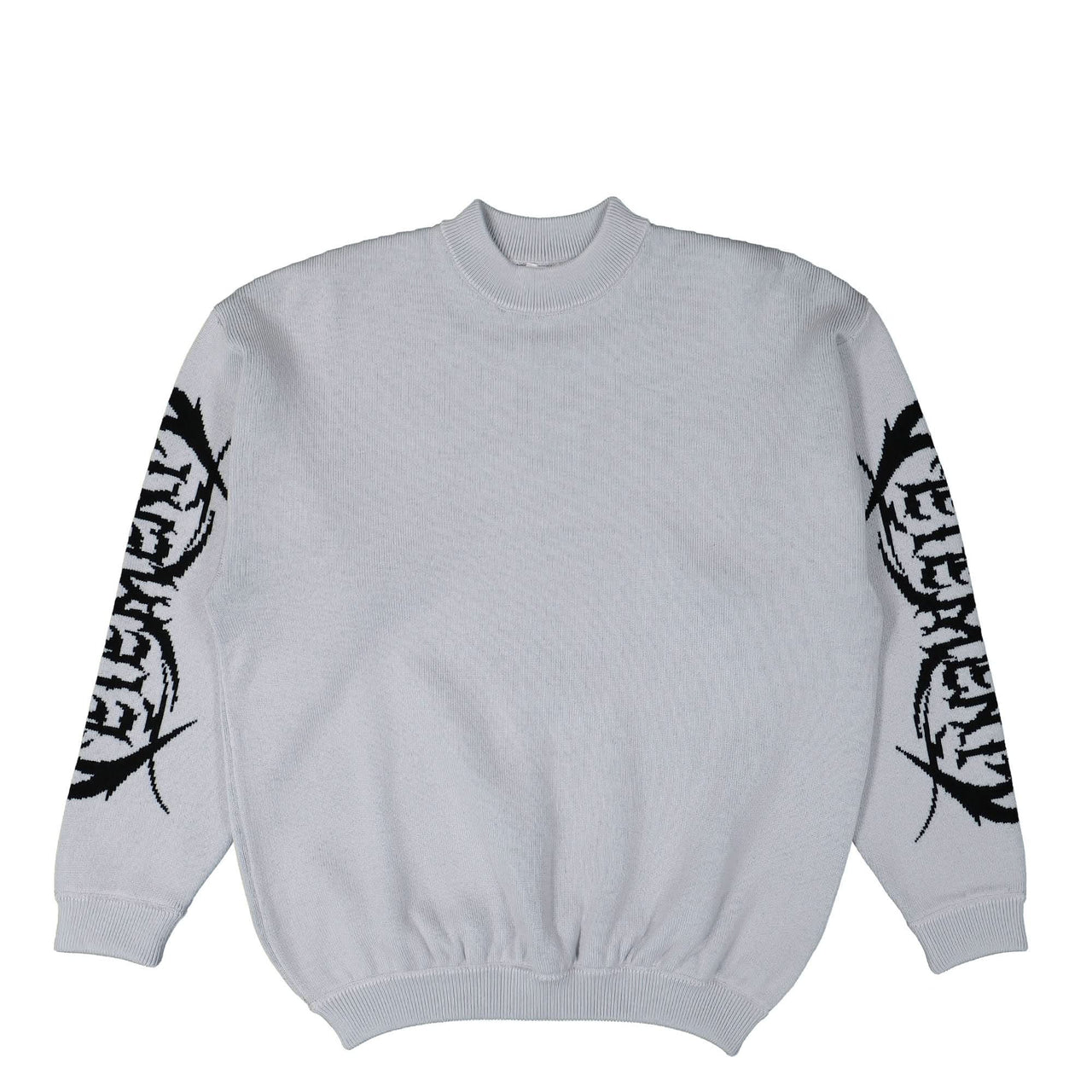 VETEMENTS Metal Double Logo Sweater Grey Detail view 1 | Gate