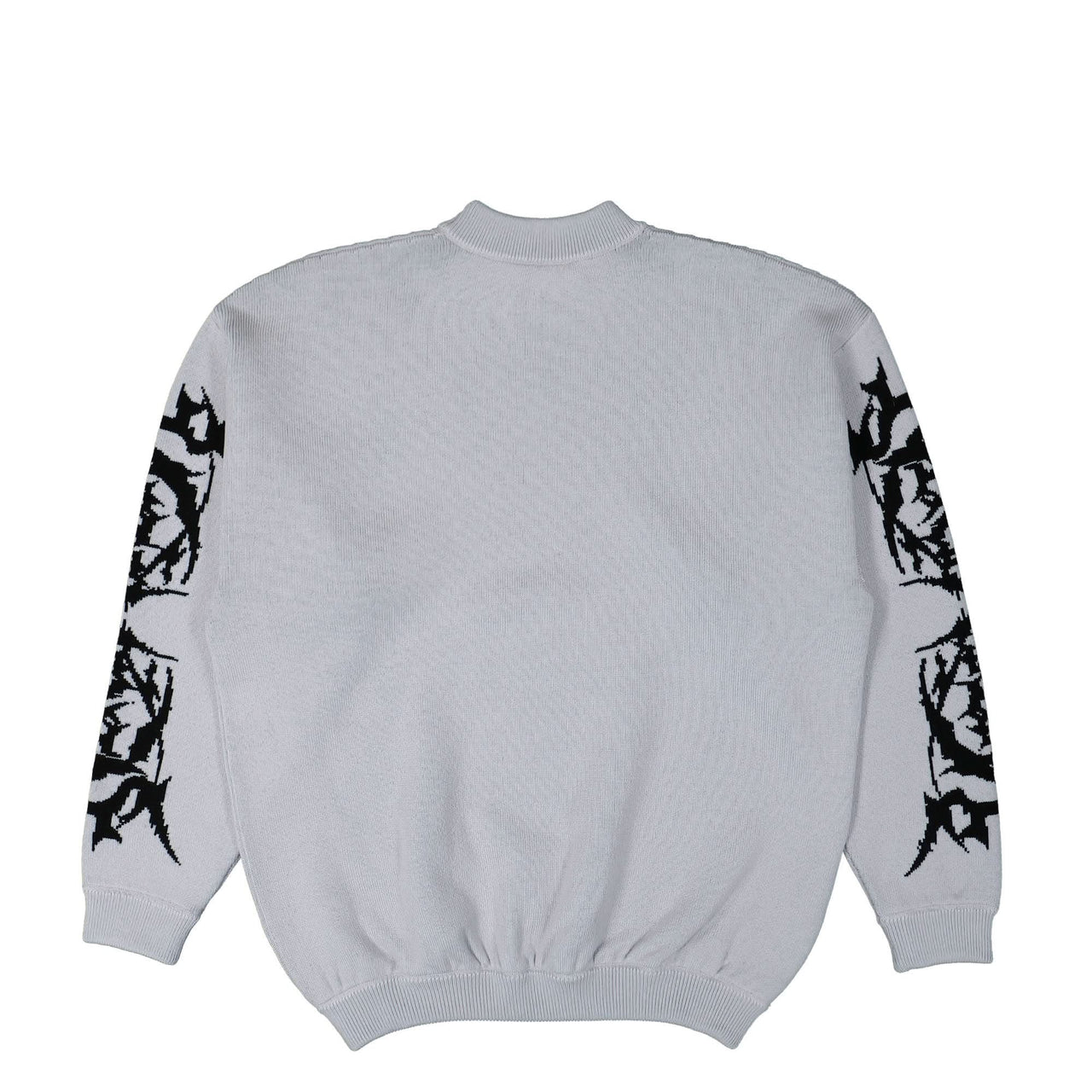VETEMENTS Metal Double Logo Sweater Grey Detail view 1 | Gate
